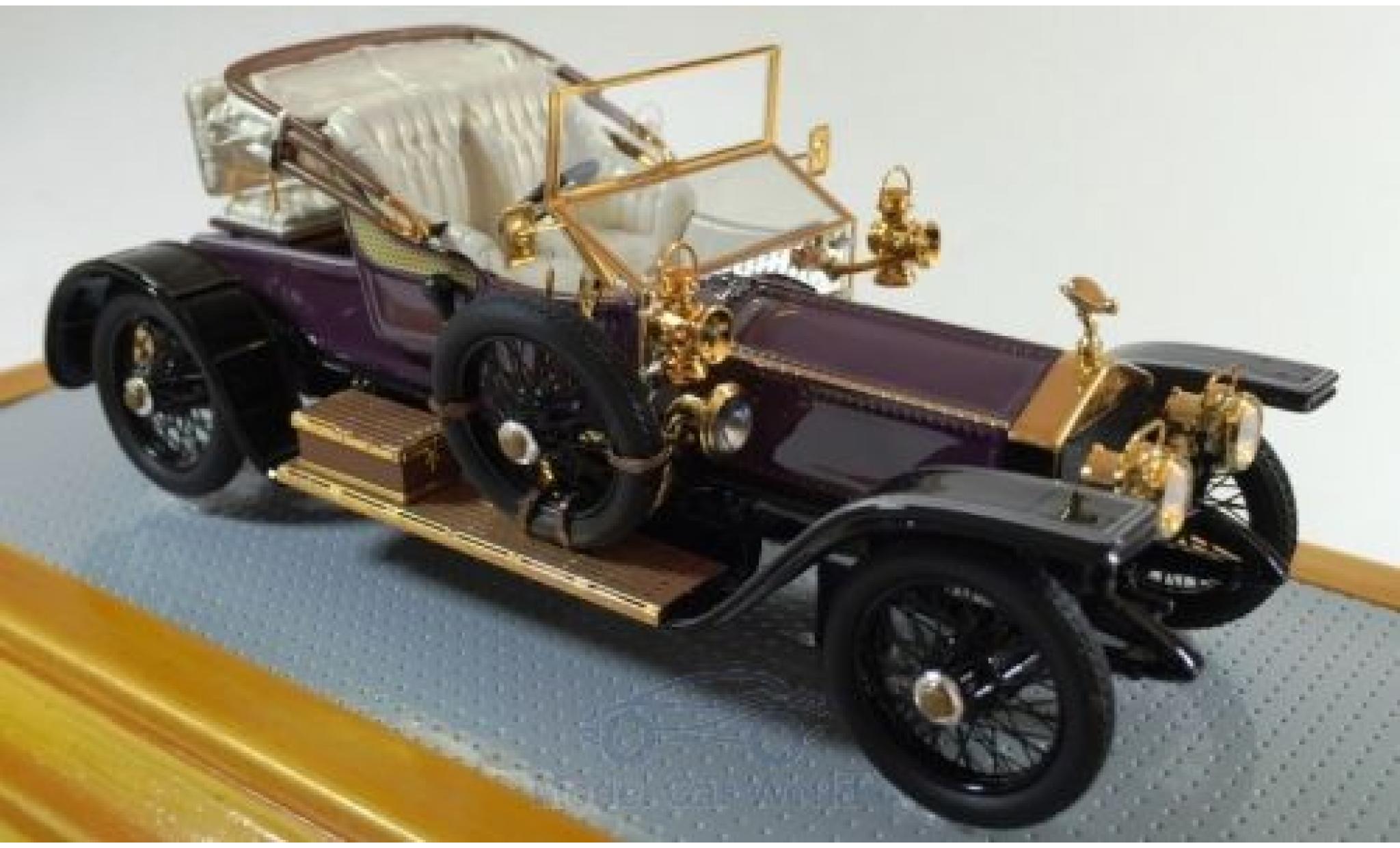 Rolls Royce Silver Ghost 1/43 Ilario Balloon Car paarsee/zwart RHD 1910 sn1513 modelauto
