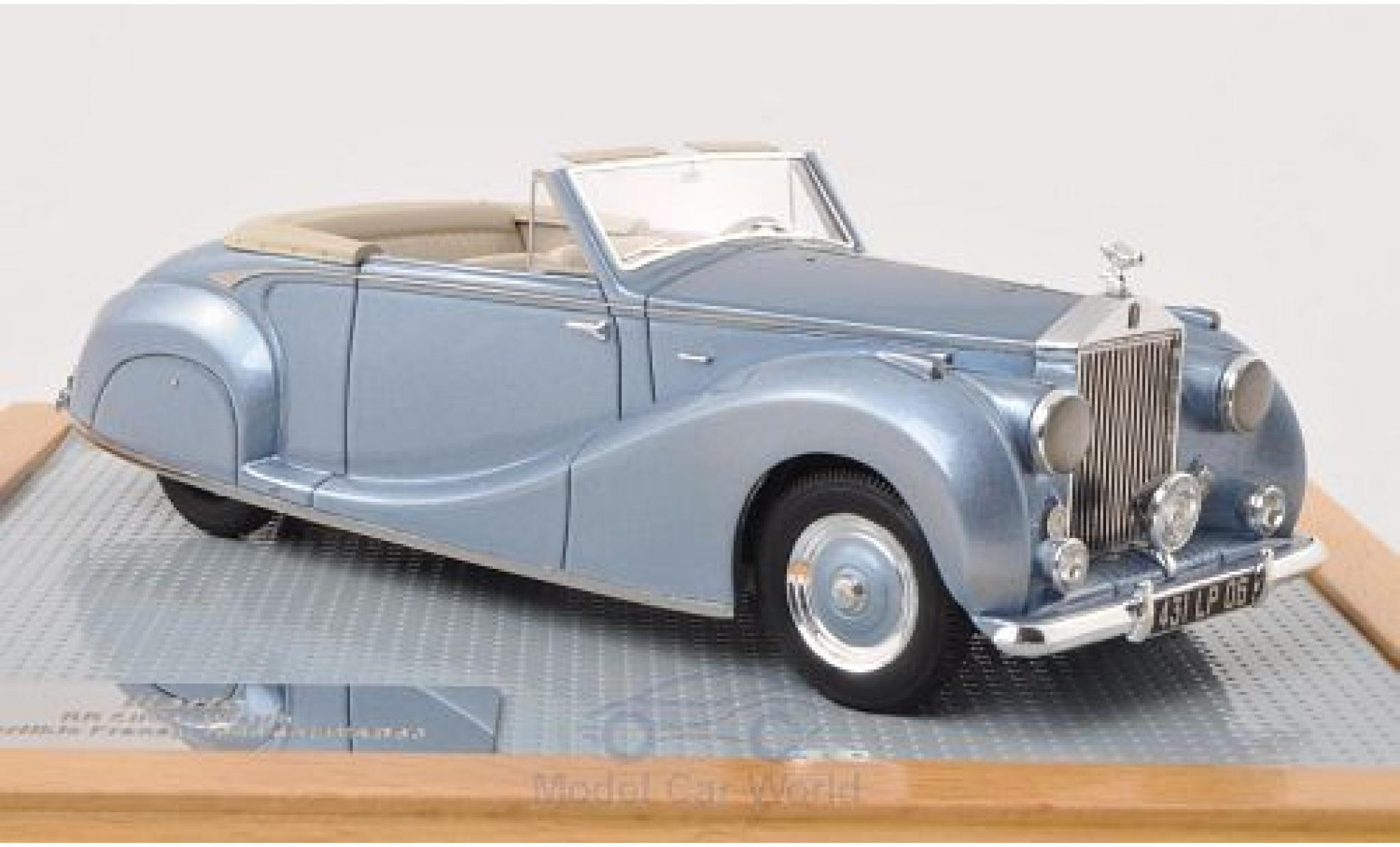 Rolls Royce Silver Wraith 1/43 Ilario Drop Head Coupe Franay metallic blauw 1948 modelauto