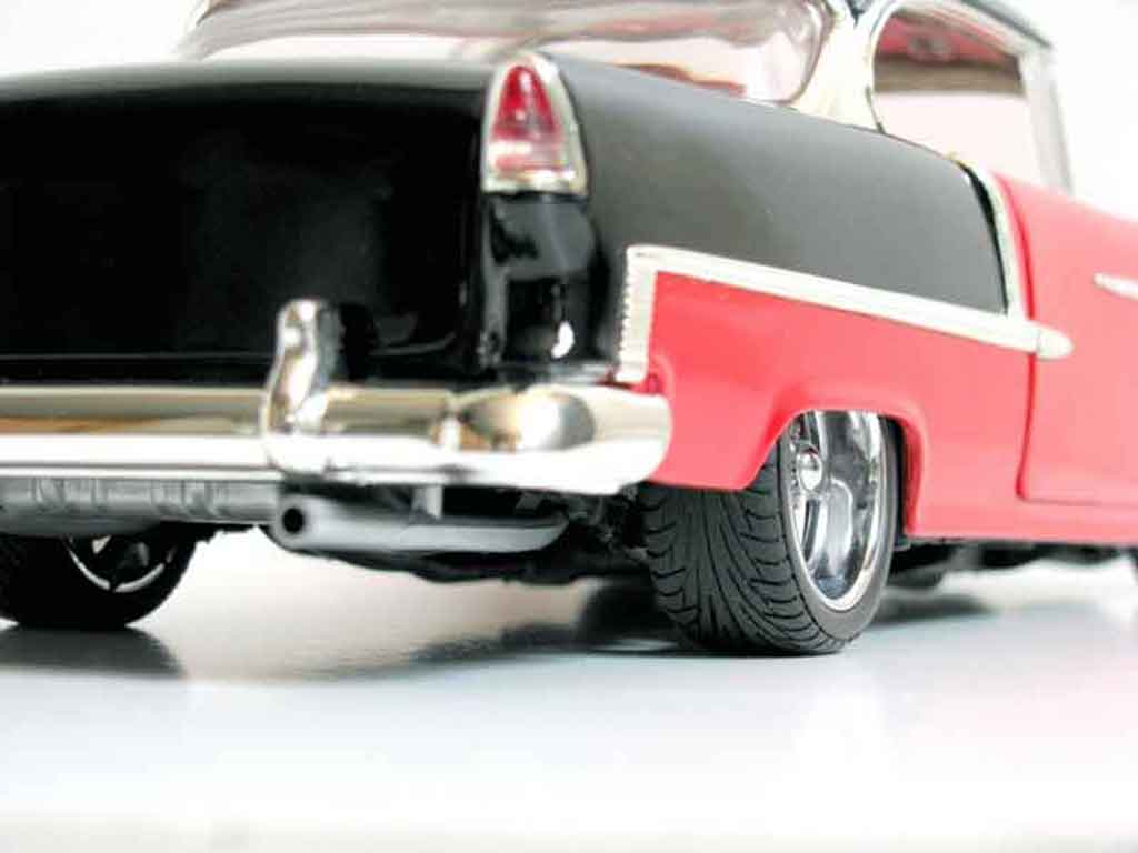 Chevrolet Bel Air Coupe 1955 hot rod rood et grijs 1/18 Ertl