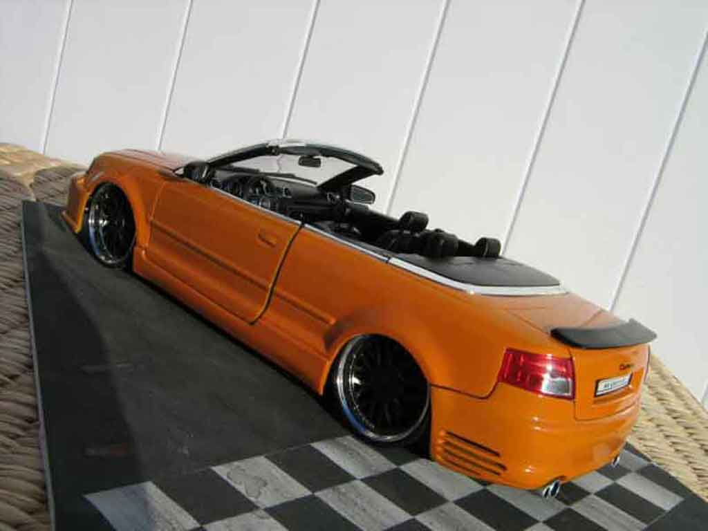 Audi A4 cabriolet turbo tuning oranje kit techart jantes bbs 1/18 Welly