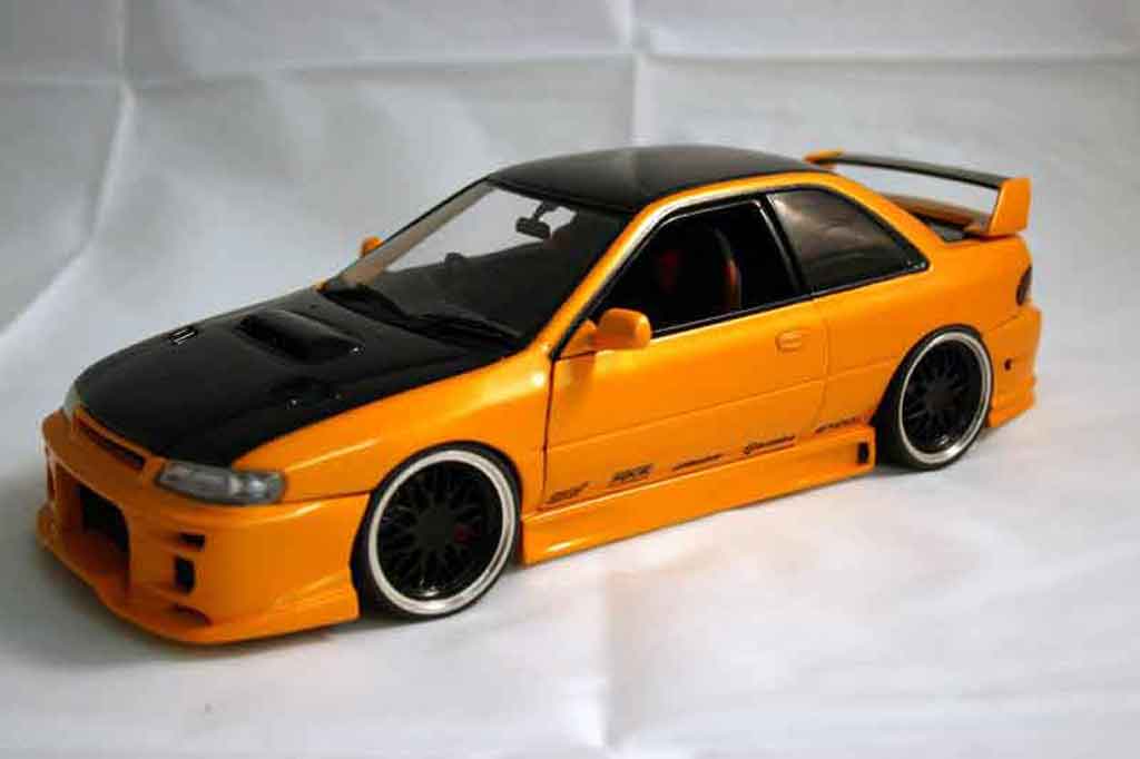 Subaru Impreza Type R gt turbo sti oranje 1/18 Autoart