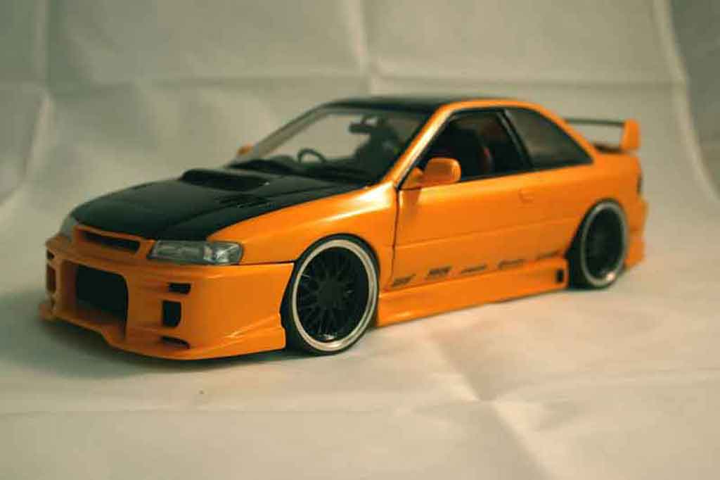Subaru Impreza Type R gt turbo sti oranje 1/18 Autoart