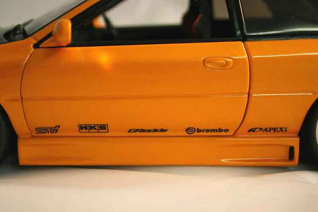 Subaru Impreza Type R gt turbo sti oranje 1/18 Autoart