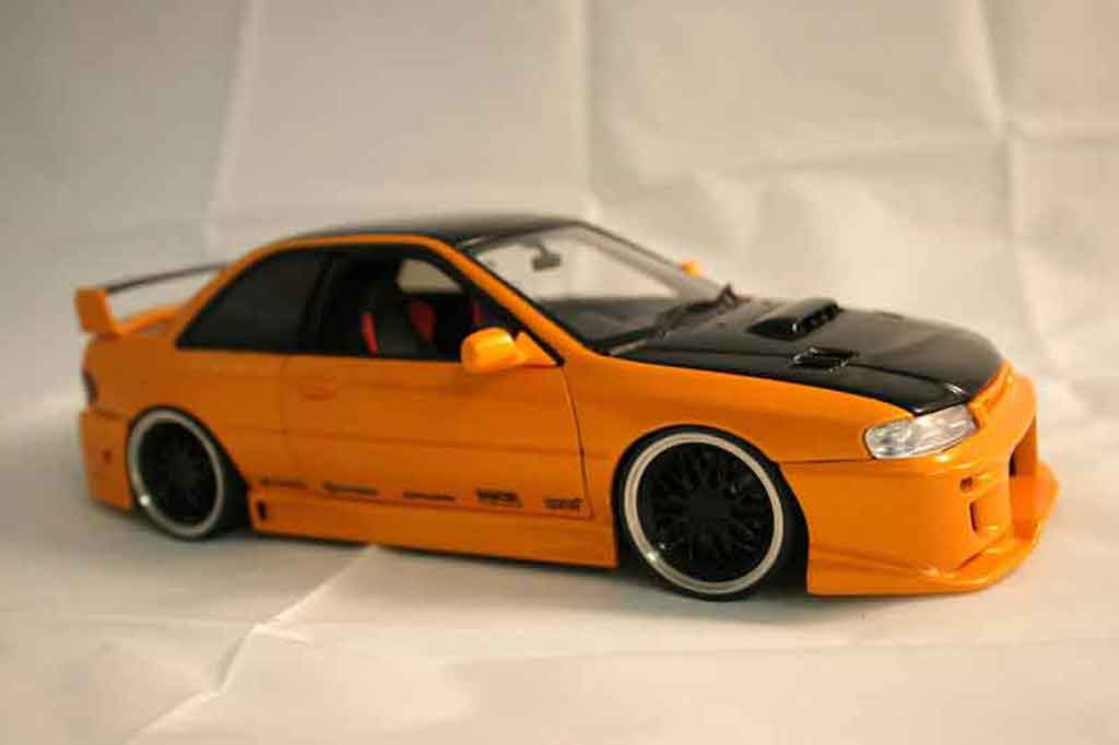 Subaru Impreza Type R gt turbo sti oranje 1/18 Autoart