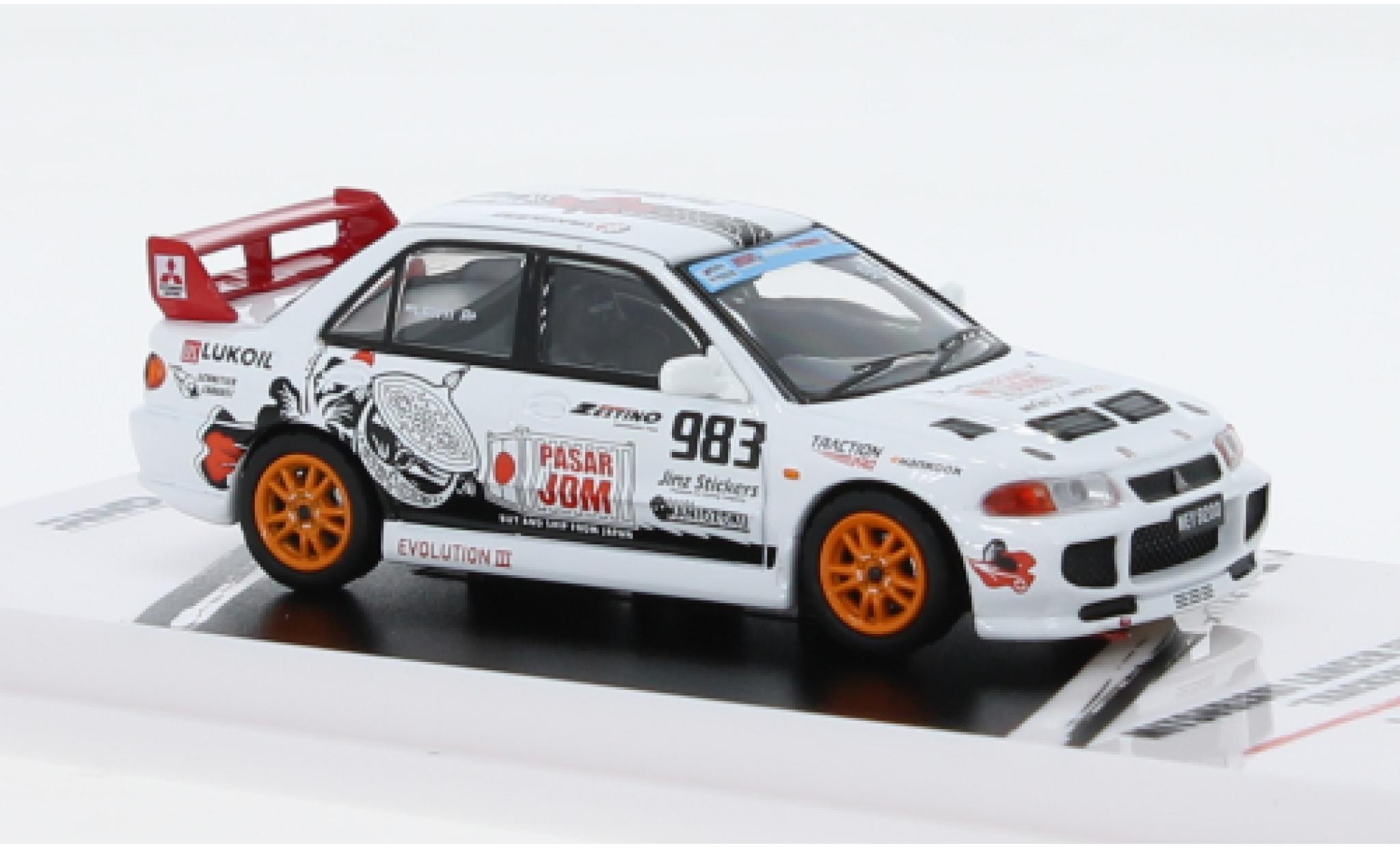 Mitsubishi Lancer 1/64 INNO64 EVO III RHD Trackerz Racing modelauto