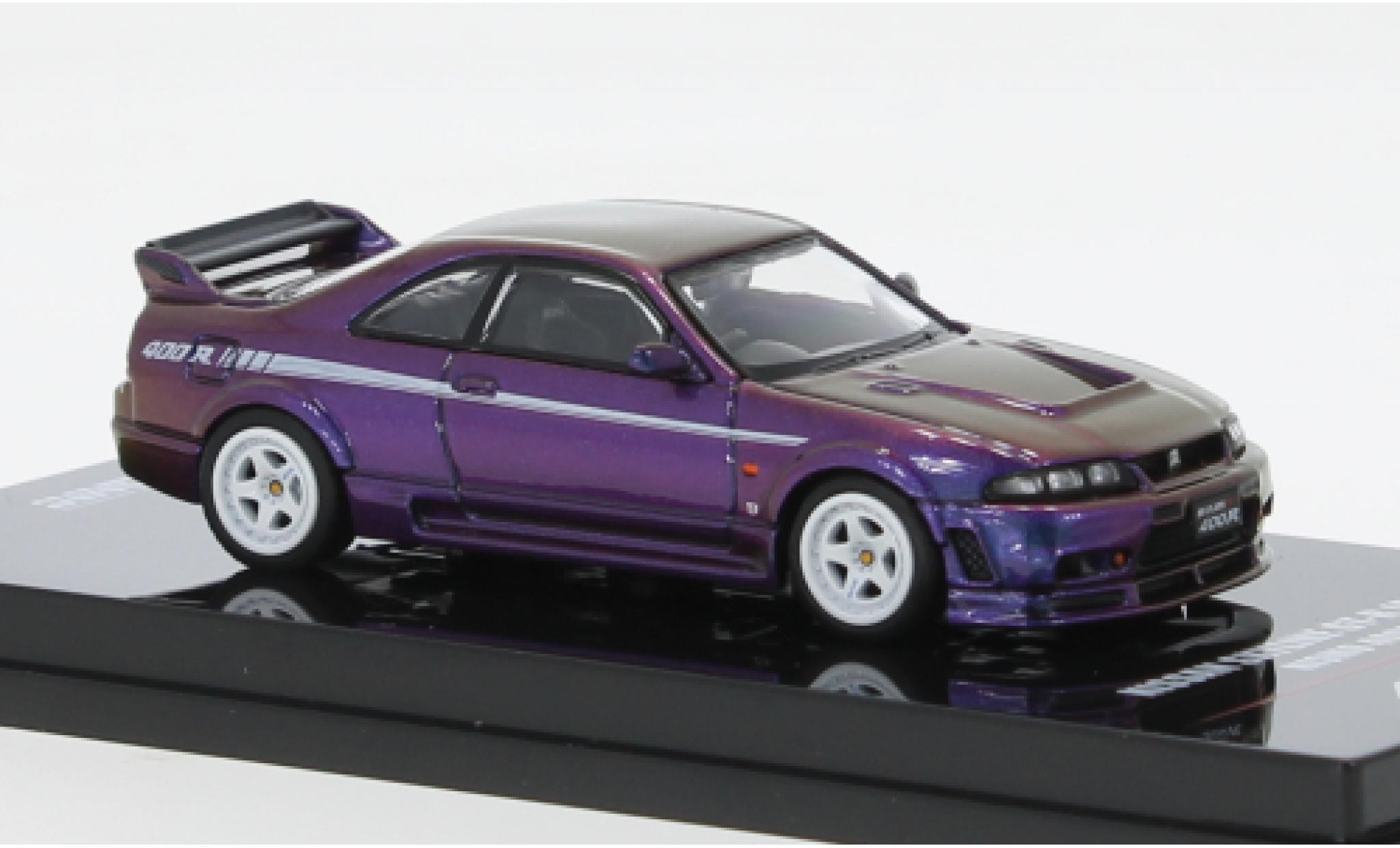 Nissan Skyline 1/64 INNO64 GT-R (R33) Nismo 400 R metallic paars RHD modelauto