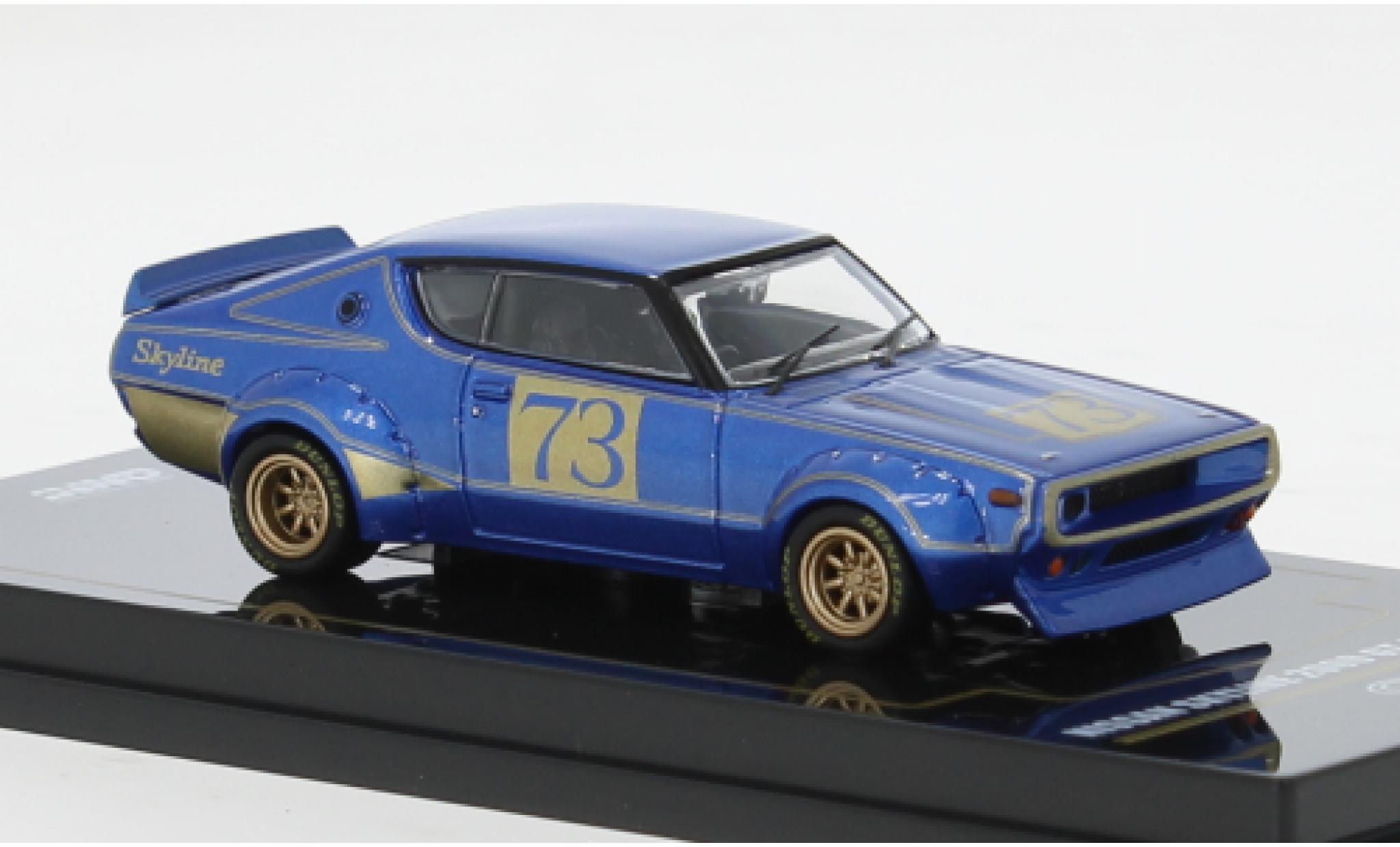Nissan Skyline 1/64 INNO64 2000 GT-R (KPGC110) blauw/gold 1972 1:64 modelauto