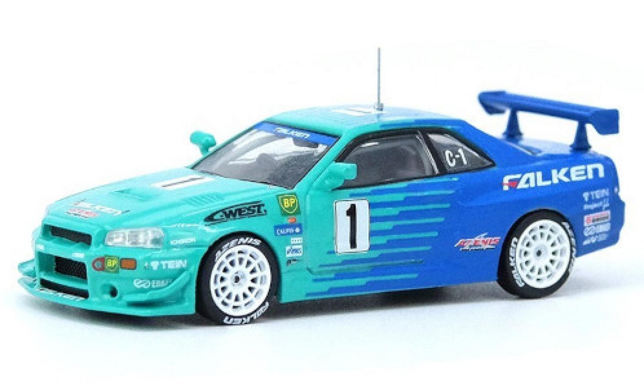 Nissan Skyline 1/64 INNO64 GT-R (R34) RHD Falken Super Taikyu 2001 modelauto
