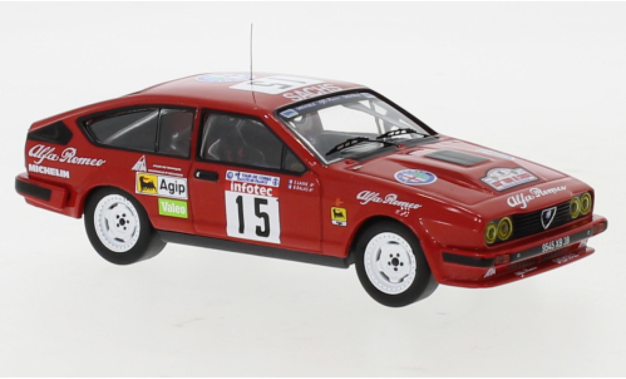 Alfa Romeo GT 1/43 IXO V6 No.15 Rallye WM Tour de Corse 1986 B.Balas/E.Laine modelauto