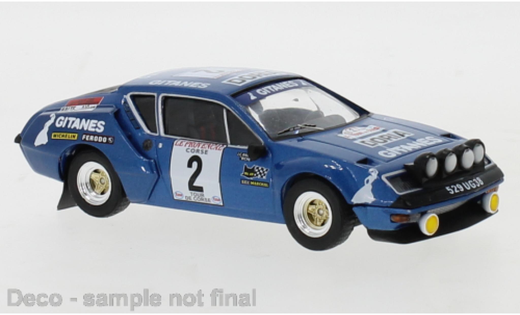 Alpine A310 1/43 IXO No.2 Gitanes Tour de Corse 1976 J-C.Andruet/Biche modelauto