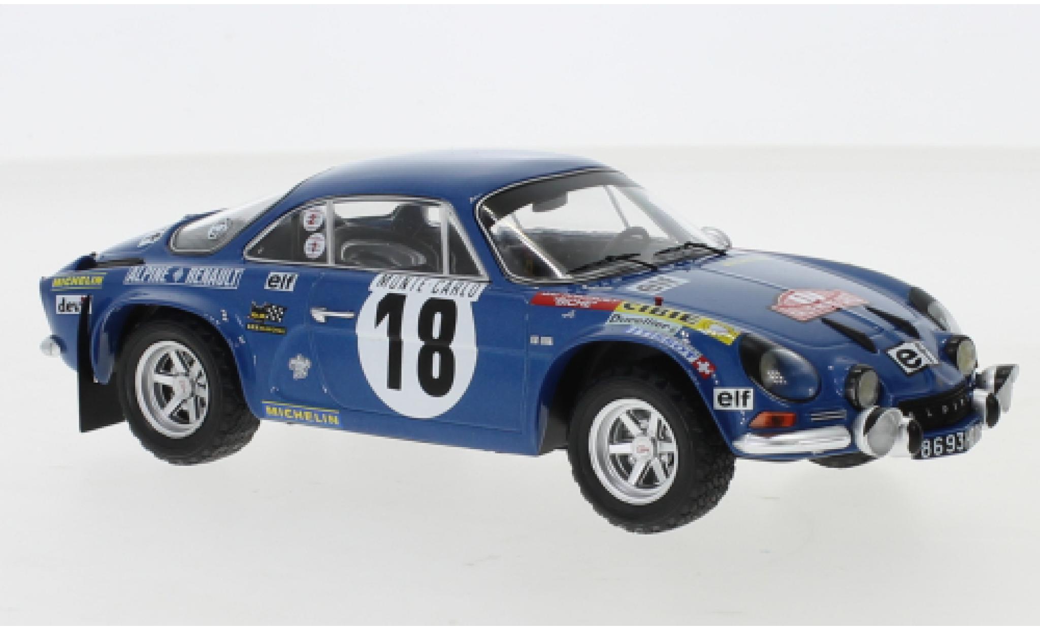 Alpine A110 1/24 IXO Renault No.18 Rallye Monte Carlo 1973 J-C.Andruet/Biche modelauto
