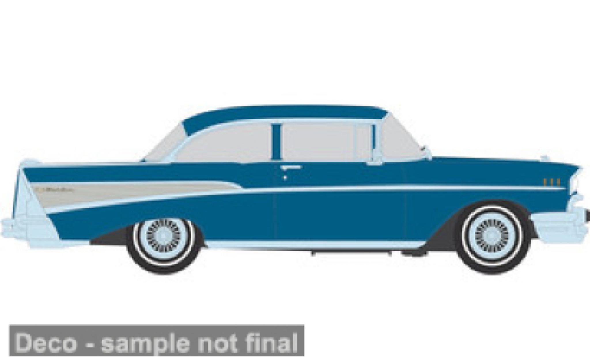 Chevrolet Bel Air 1/64 IXO America blauw 1957 1:64 modelauto