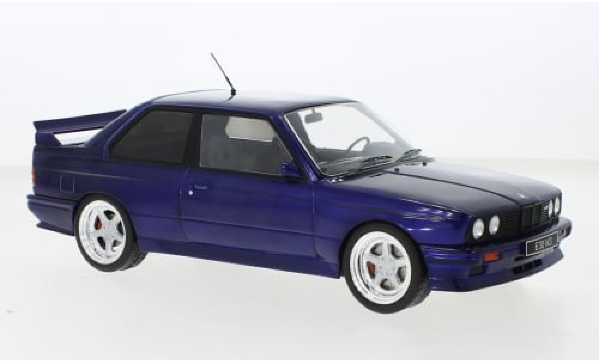Bmw M3 1/18 IXO (E30) metallic blauw 1989 1:18 modelauto