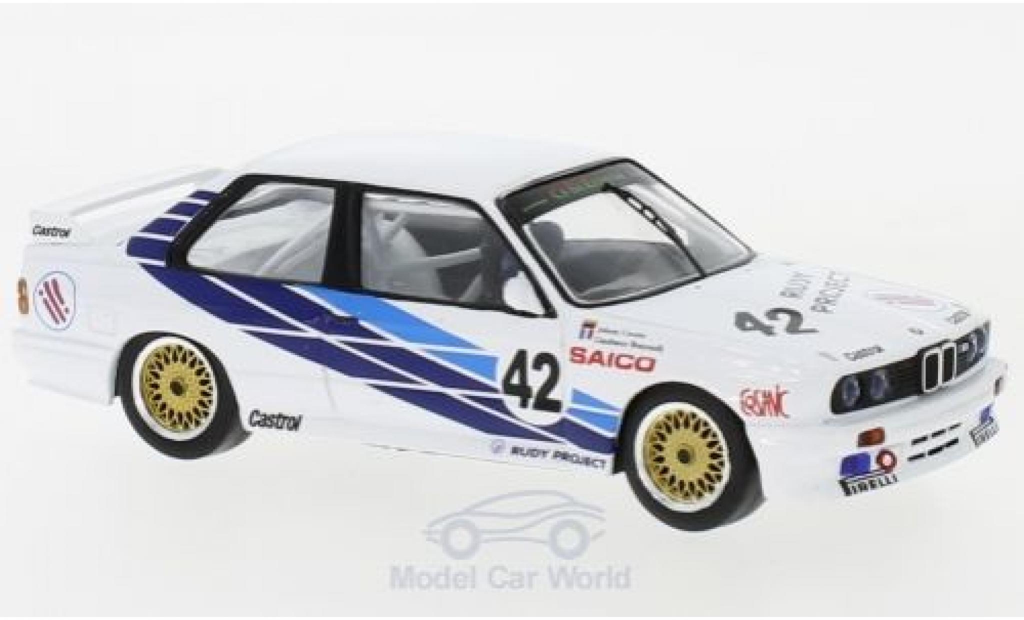 Bmw M3 1/43 IXO (E30) No.42 CiBiEmme WTCC Dijon 1987 J.Cecotto/G.Brancatelli modelauto