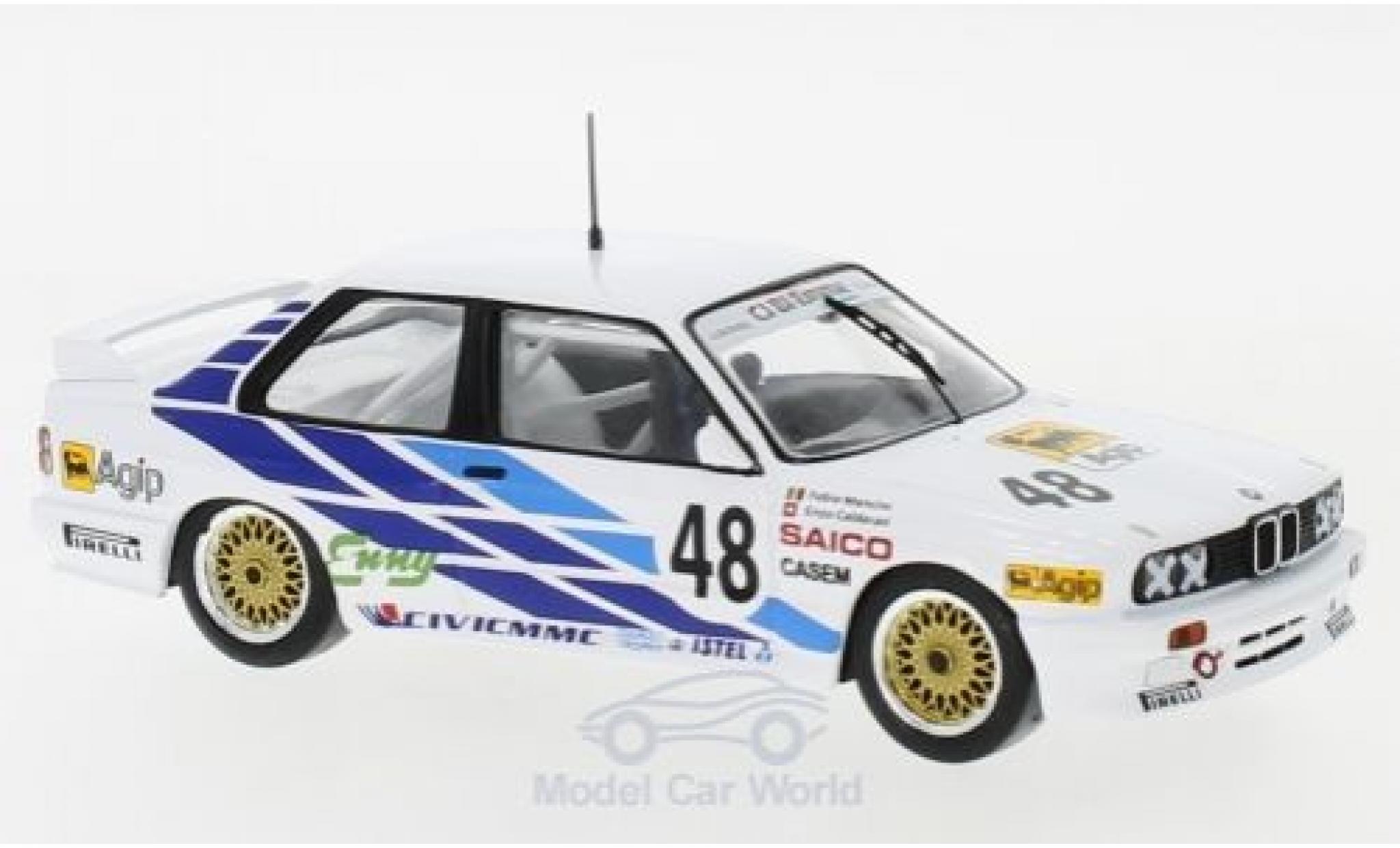 Bmw M3 1/43 IXO (E30) No.48 CiBiEmme WTCC 1987 J.Calderari/F.Mancini modelauto