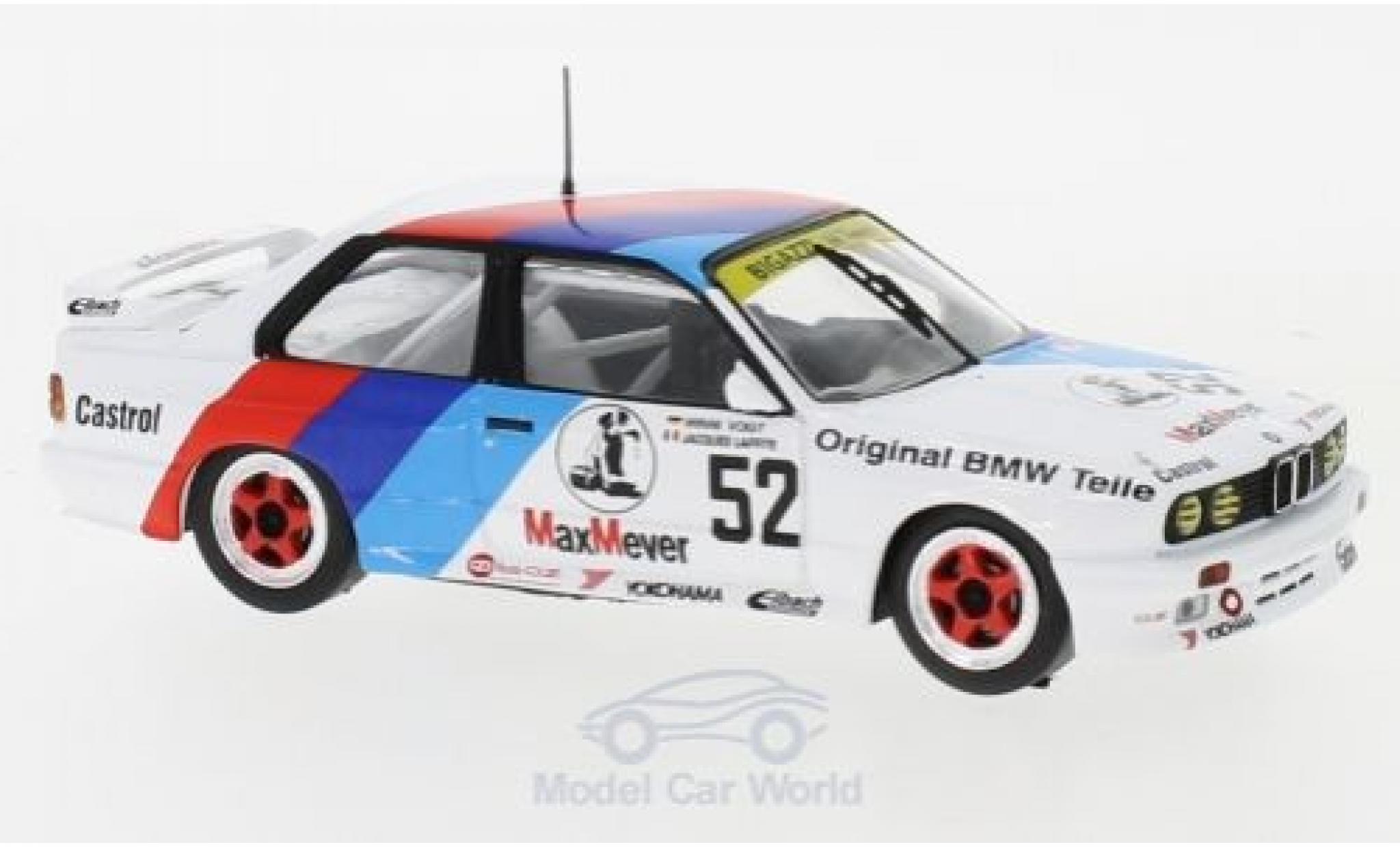 Bmw M3 1/43 IXO (E30) No.52 Bigazzi M Team ETCC 1988 J.Laffite/W.Vogt modelauto
