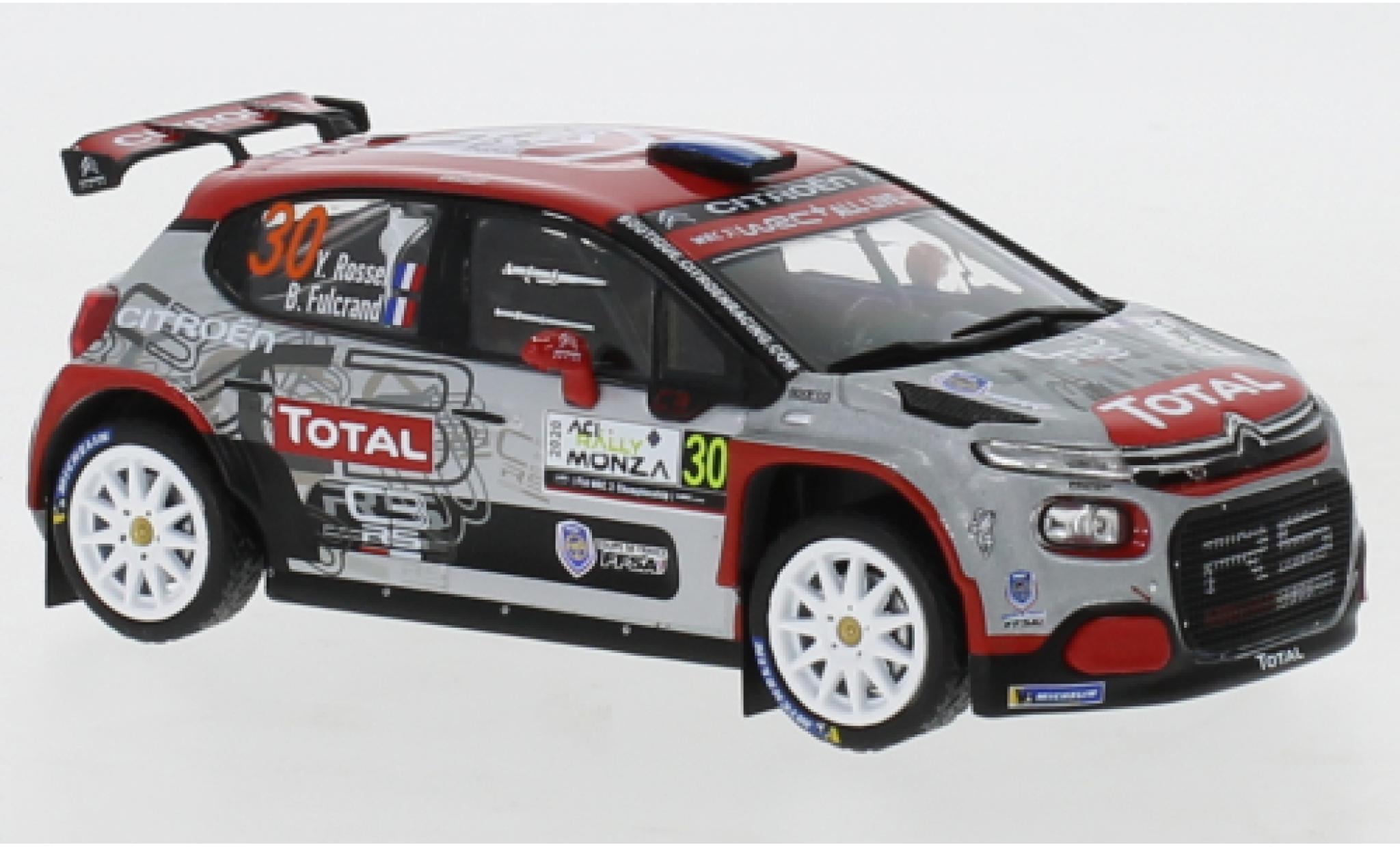Citroen C3 1/43 IXO R5 No.30 Rallye WM Rallye Monza 2020 Y.Rossel/B.Fulcrand modelauto