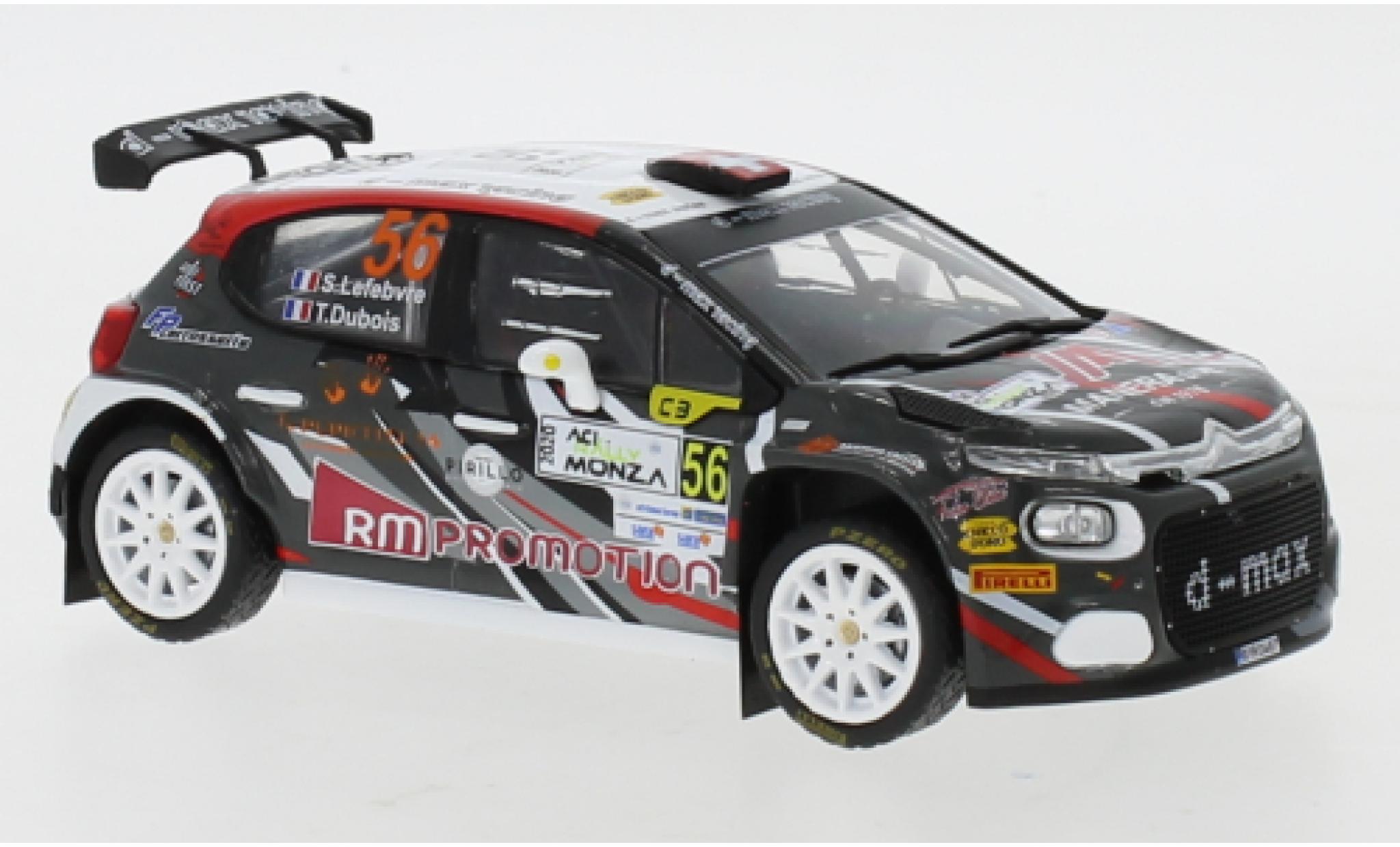 Citroen C3 1/43 IXO R5 No.56 WRC Rallye Monza 2020 S.Lefebvre/T.Dubios modelauto