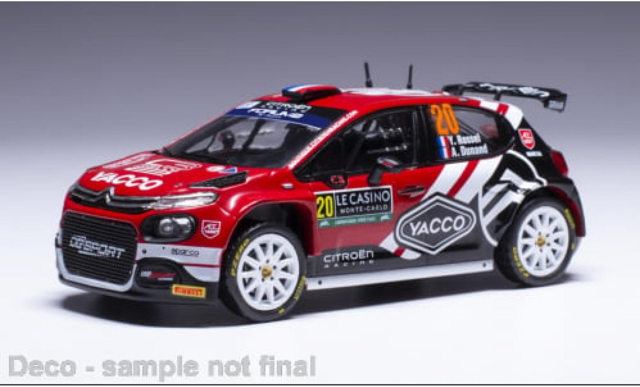 Citroen C3 1/43 IXO Rally 2 No.20 WRC Rallye Monte Carlo 2024 1:43 modelauto
