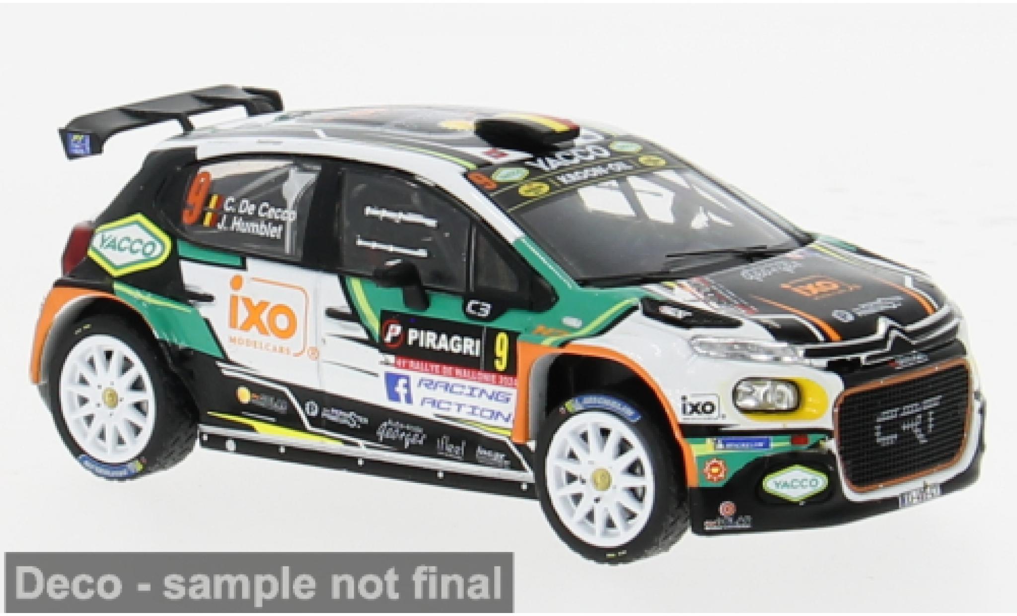 Citroen C3 1/43 IXO Rally2 Rally WM Rallye Wallonien 2024 #9 1:43 modelauto