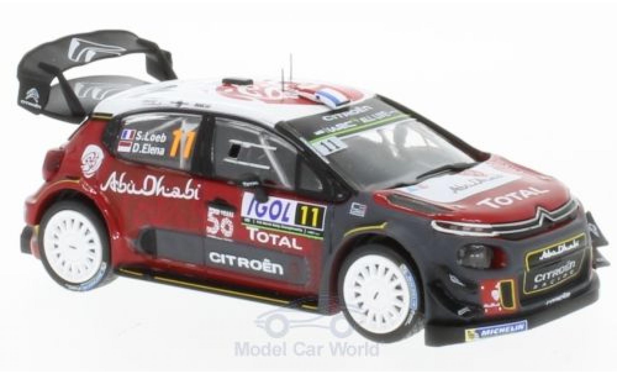 Citroen C3 1/43 IXO WRC No.11 Rallye WM Rallye Tour de Corse 2018 S.Loeb/D.Elena modelauto