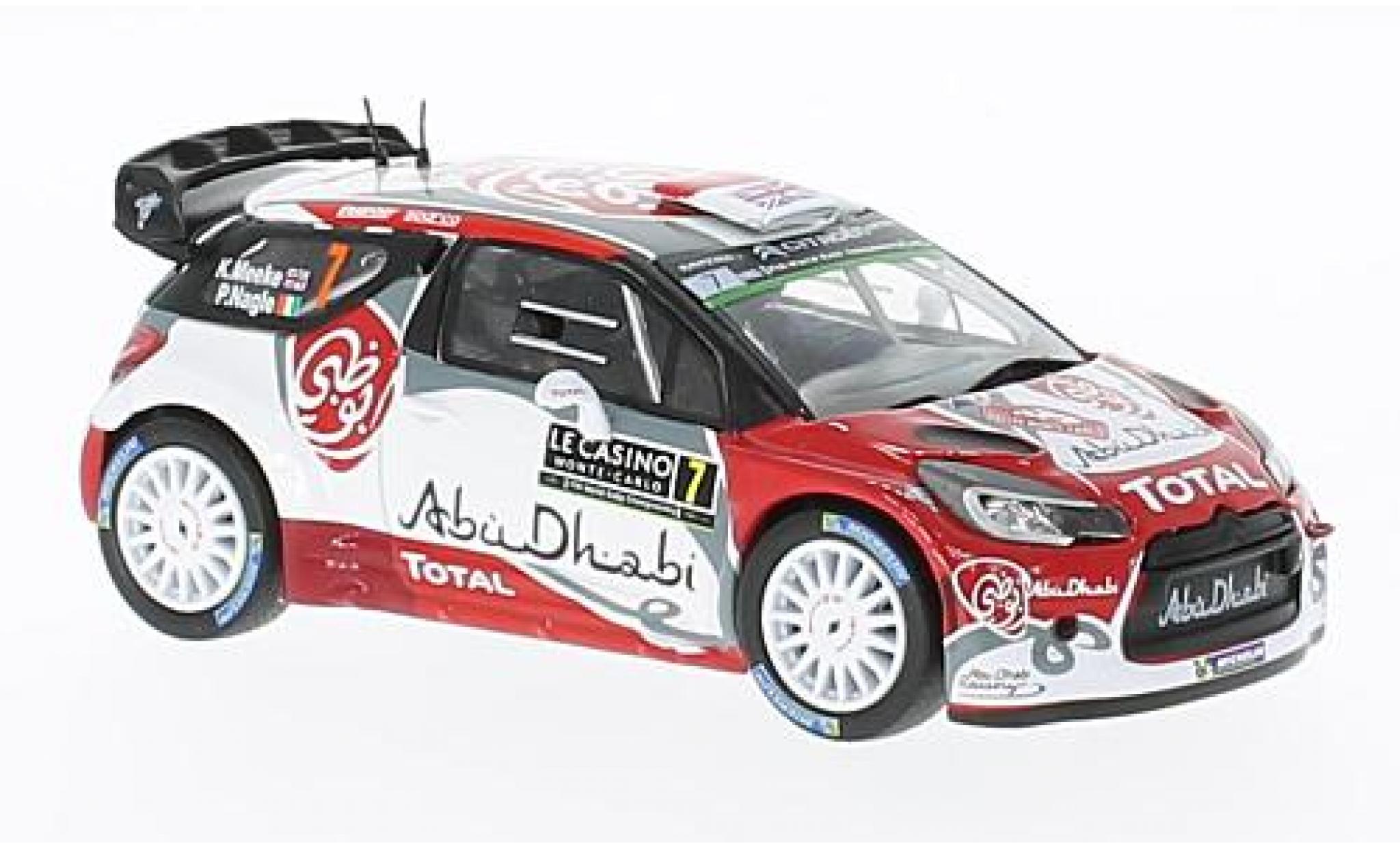 DS Automobiles DS3 1/43 IXO Citroen WRC No.7 Abu Dhabi Rallye WM Rally Monte Carlo 2016 K.Meeke/P.Nagle modelauto