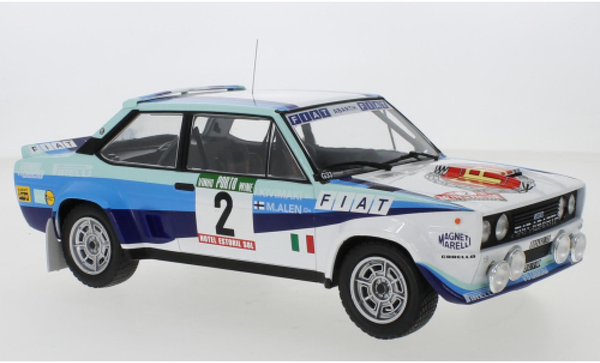 Fiat 131 1/18 IXO Abarth No.2 Rallye WM Rally Portugal 1980 M.Alen/I.Kivimaki modelauto