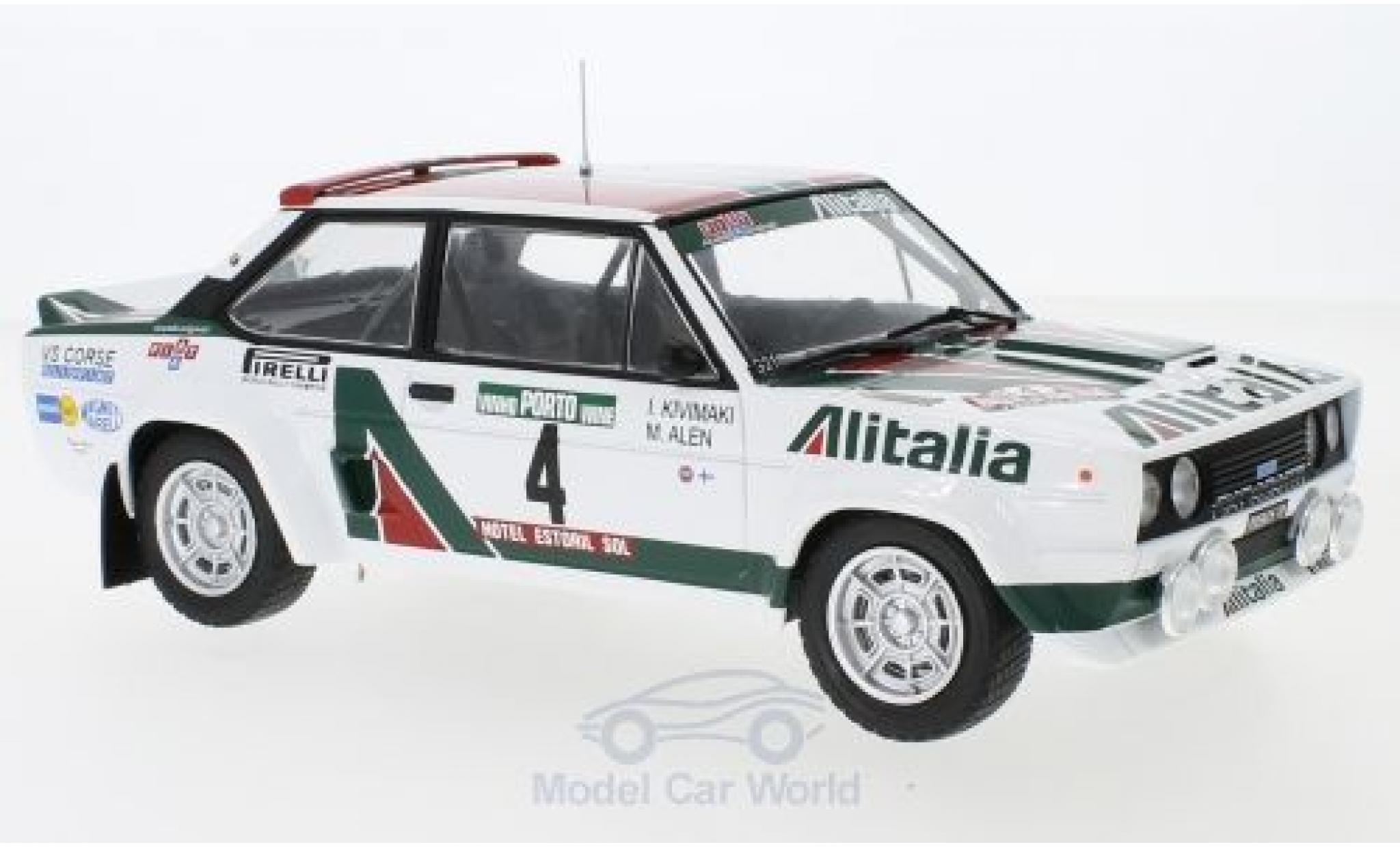 Fiat 131 1/18 IXO Abarth No.4 Rallye WM Rallye Portugal 1978 M.Alen/I.Kivimaki modelauto