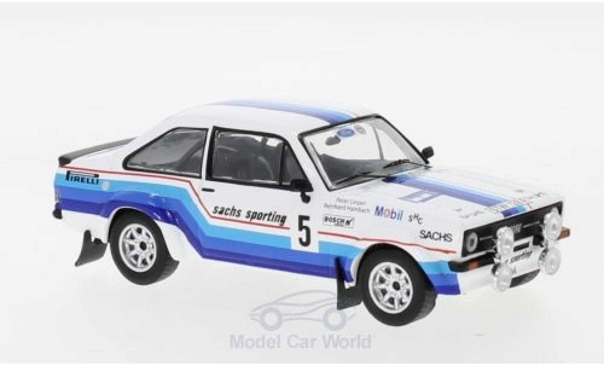 Ford Escort 1/43 IXO MK II RS 1800 No.5 Sachs Rallye DM Rallye Hessen 1978 R.Hainbach/W.Linzen modelauto