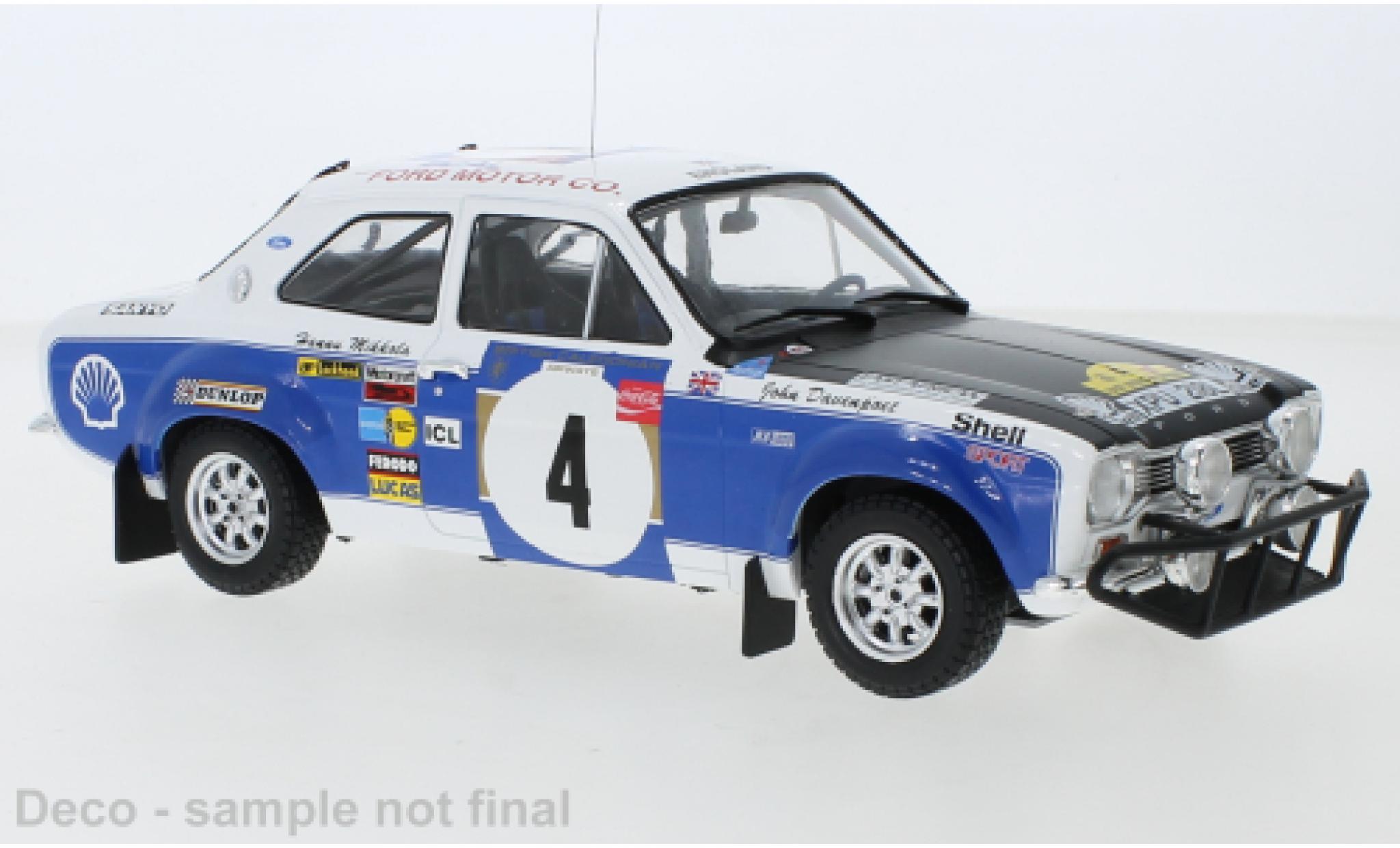 Ford Escort 1/18 IXO MkI RS 1600 No.4 Safari Rally 1973 H.Mikkola/J.Davenport modelauto