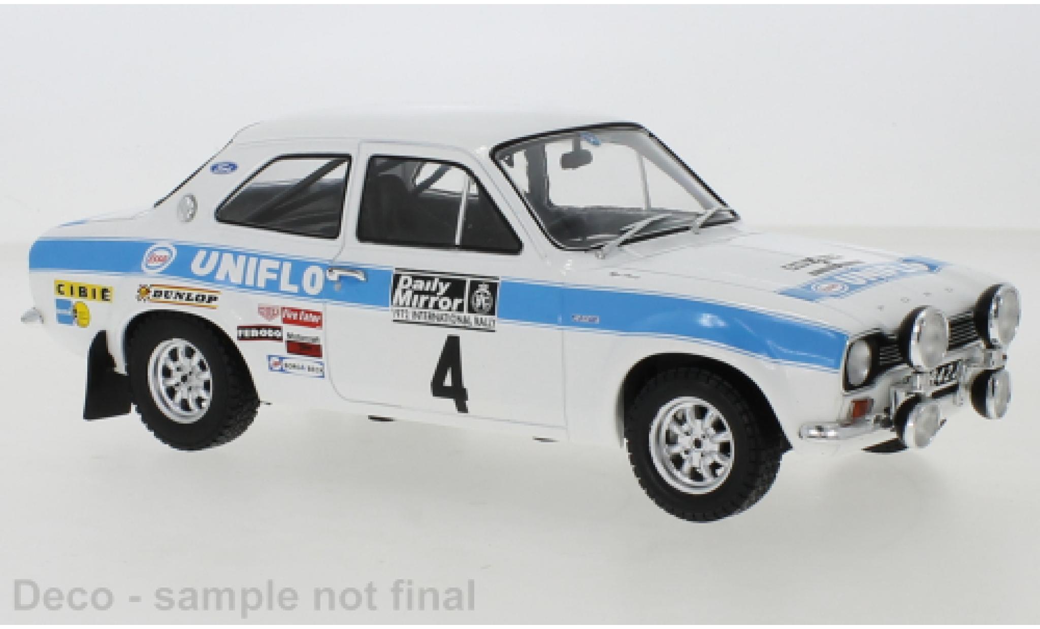 Ford Escort 1/18 IXO MKI RS 1600 RHD No.4 Rallye WM RAC Rally 1972 Esso Blue R.Clark/T.Mason modelauto