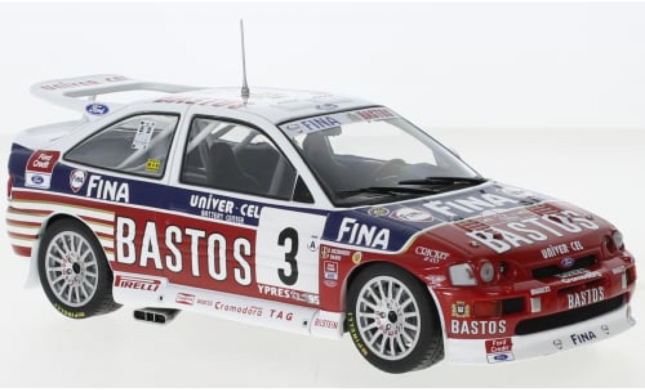 Ford Escort 1/24 IXO RS Cosworth No.3 Bastos 24h Ypres 1995 1:24 modelauto