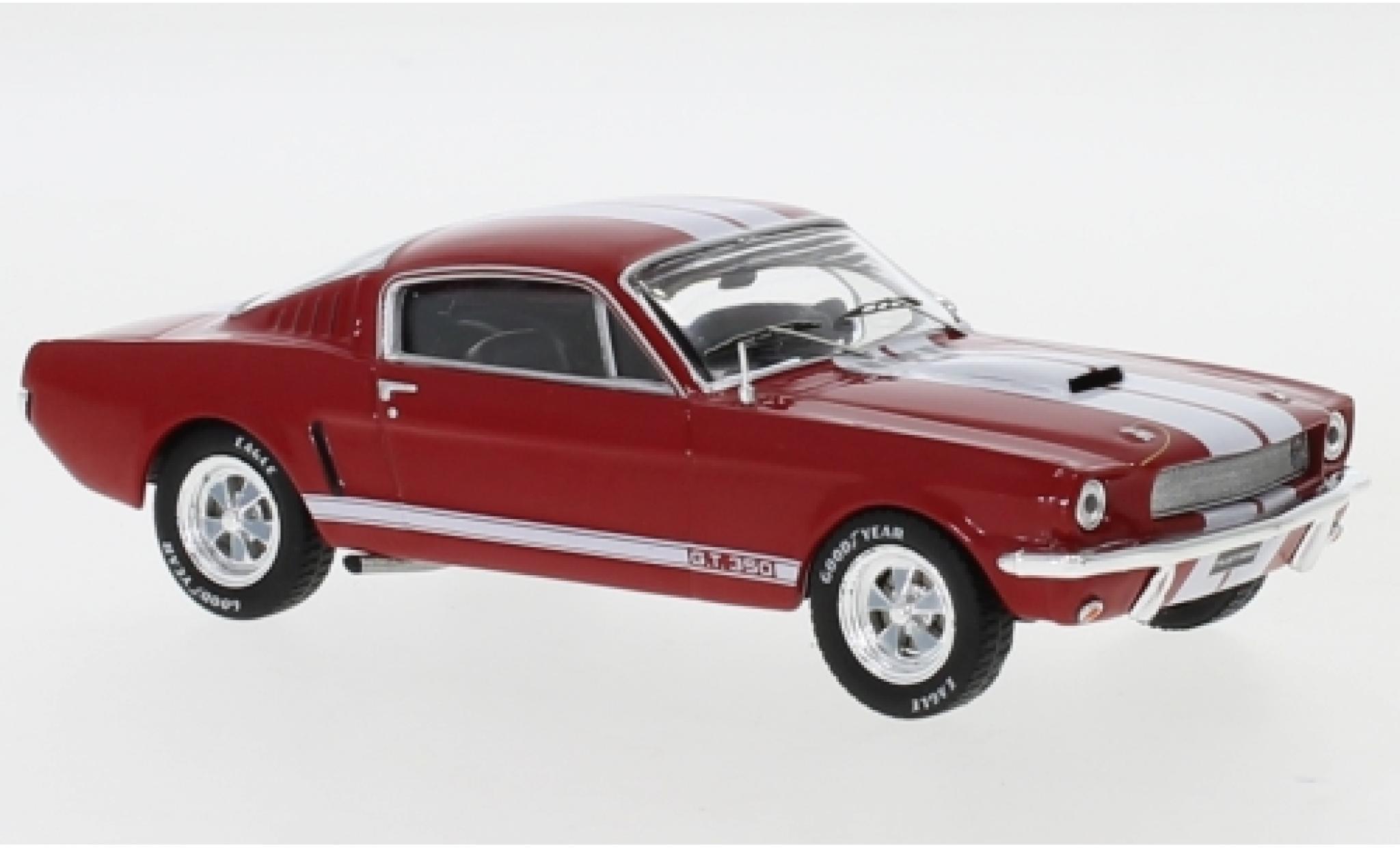 Ford Mustang 1/43 IXO Shelby GT 350 rood/wit 1965 modelauto