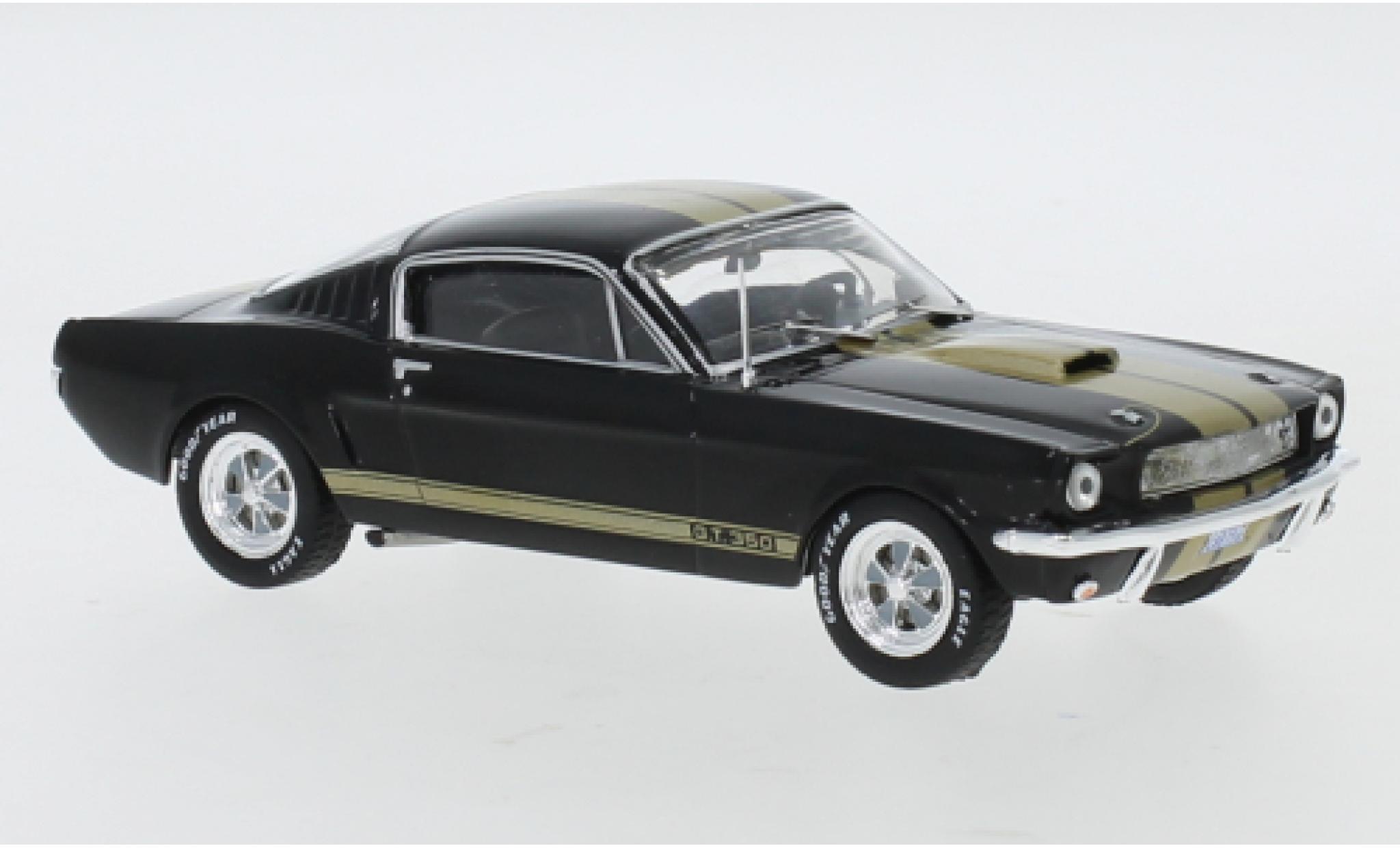 Ford Mustang 1/43 IXO Shelby GT 350 zwart/gold 1965 modelauto