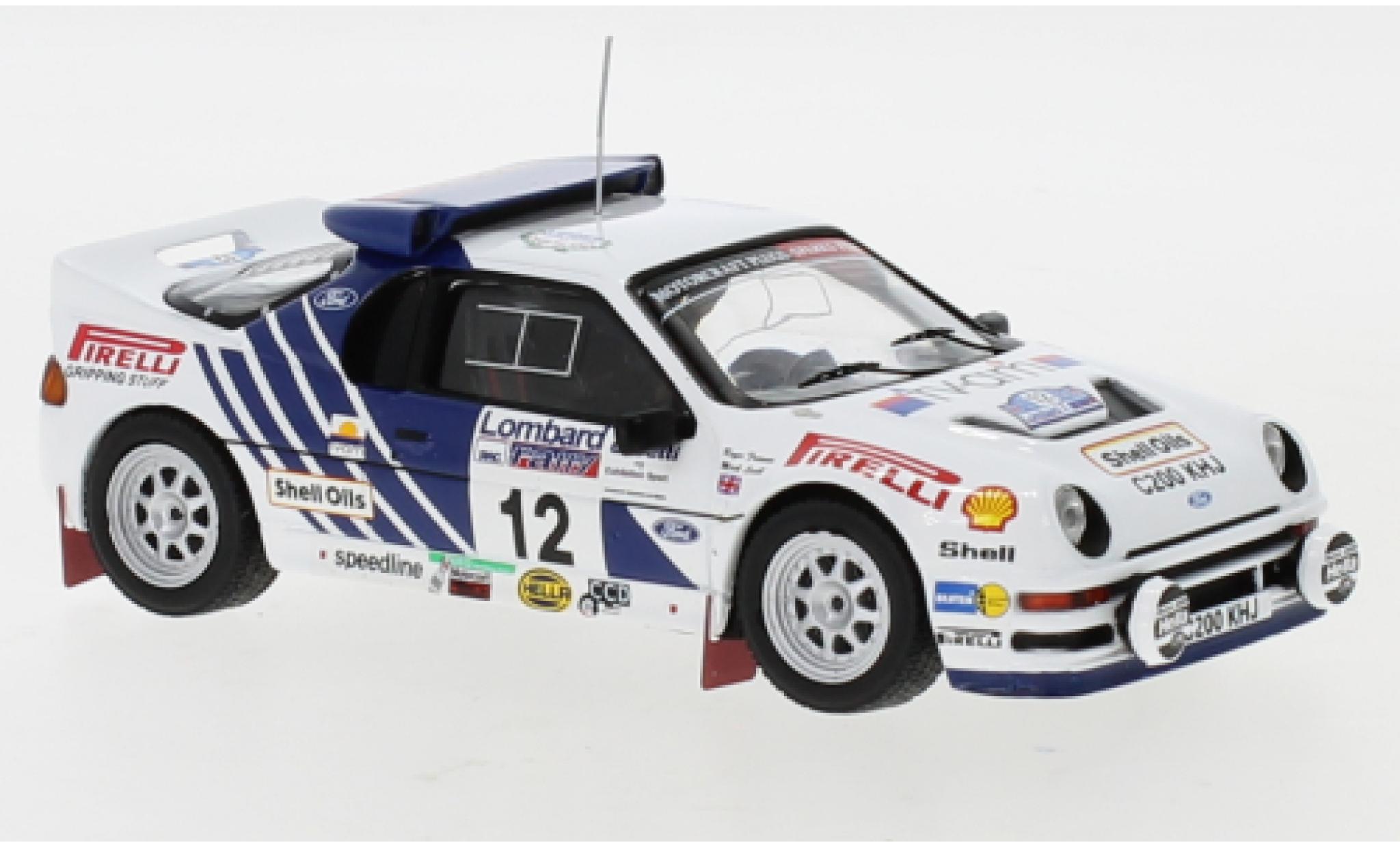Ford RS 200 1/43 IXO RS200 No.12 Rallye WM RAC Rally 1986 M.Lovell/R.Freeman modelauto