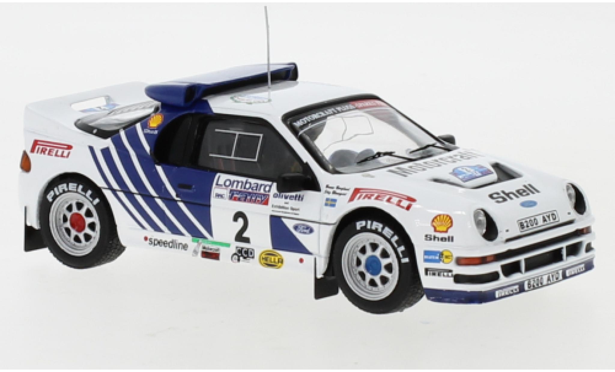 Ford RS 200 1/43 IXO RS200 No.2 Rallye WM RAC Rally 1986 S.Blomqvist/B.Berglund modelauto