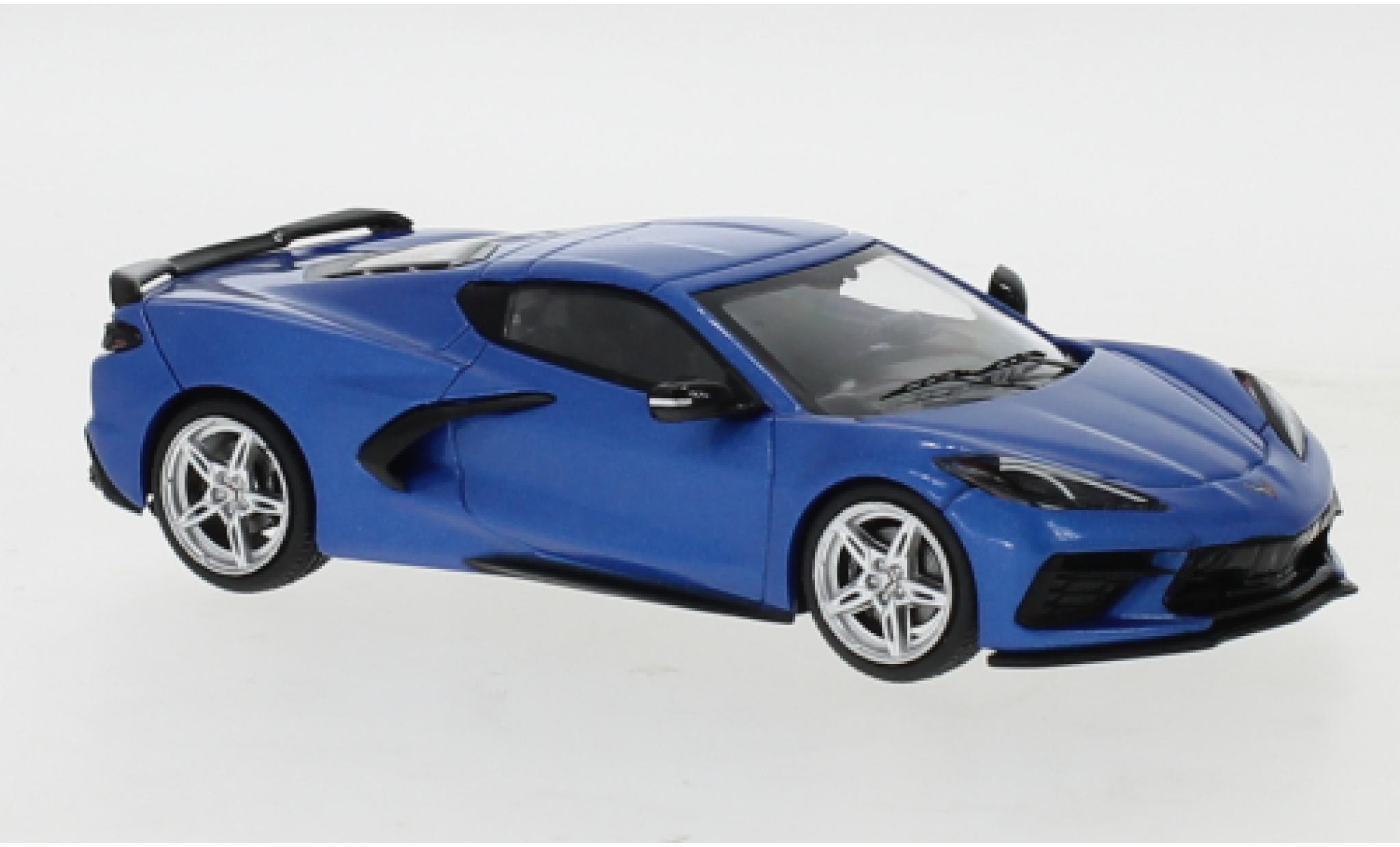 Chevrolet Corvette 1/43 IXO (C8) Stingray metallic blauw 2020 modelauto