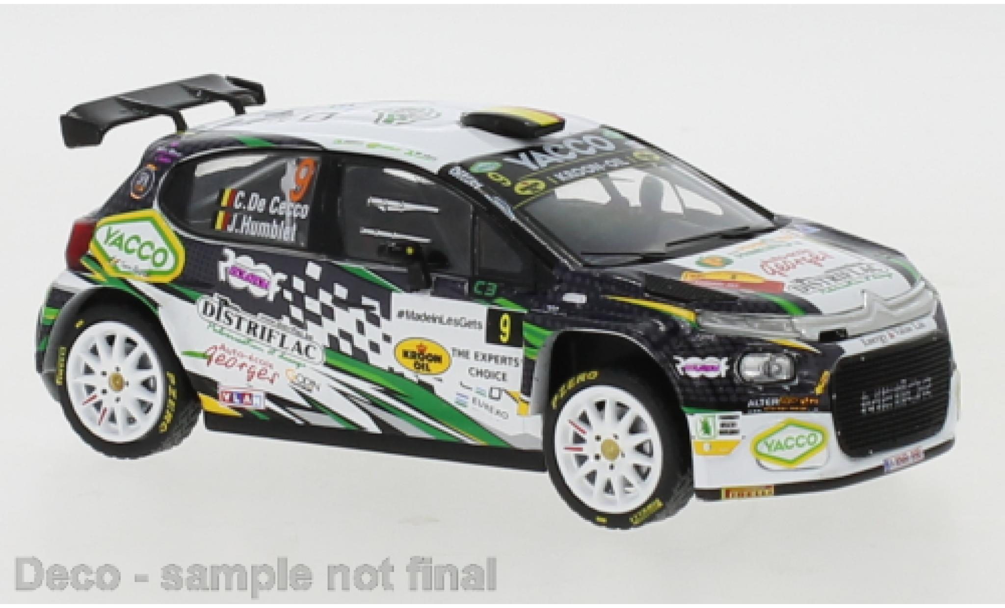 Citroen C3 1/43 IXO Rally2 No.9 Rallye du Condroz - Huy 2021 modelauto