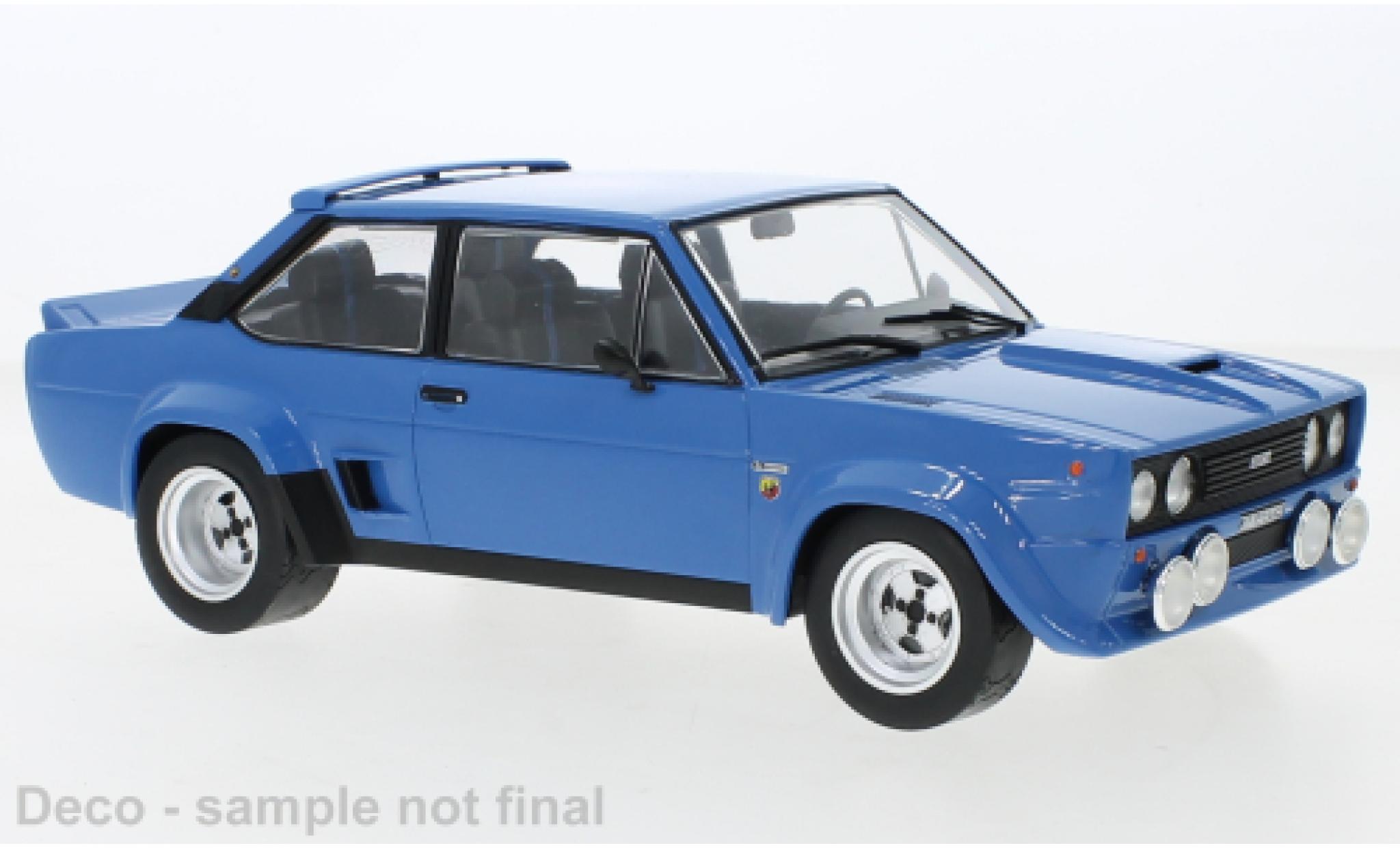 Fiat 131 1/18 IXO Abarth blauw 1980 modelauto