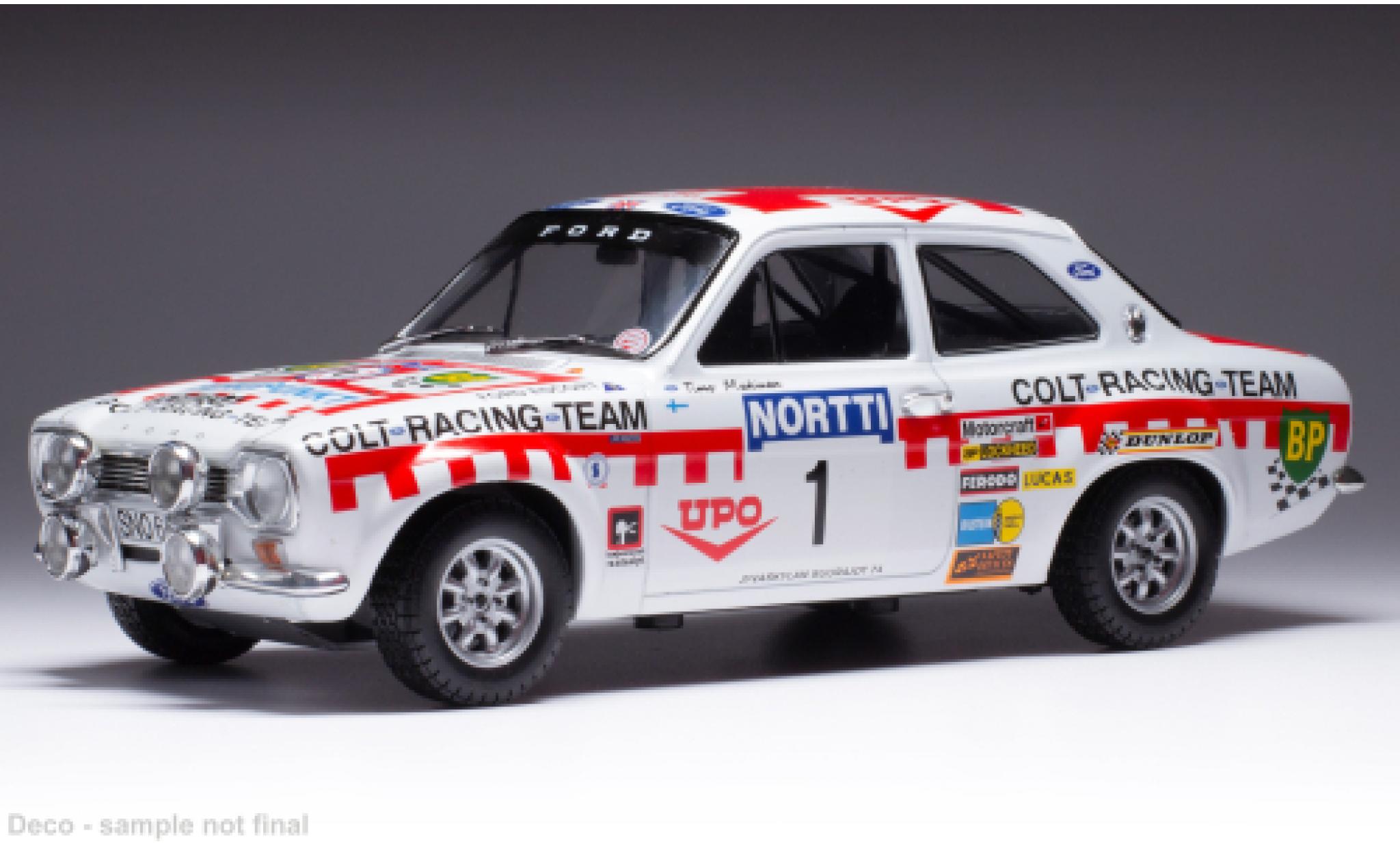 Ford Escort 1/18 IXO MK I RS 1600 No.1 1000 Lakes Rally 1974 modelauto