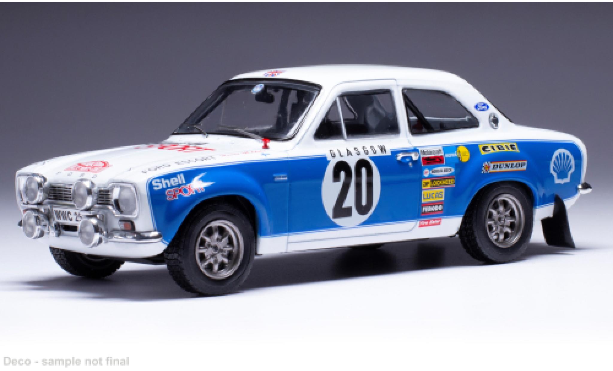 Ford Escort 1/18 IXO MK I RS 1600 No.20 Rally Monte Carlo 1973 modelauto
