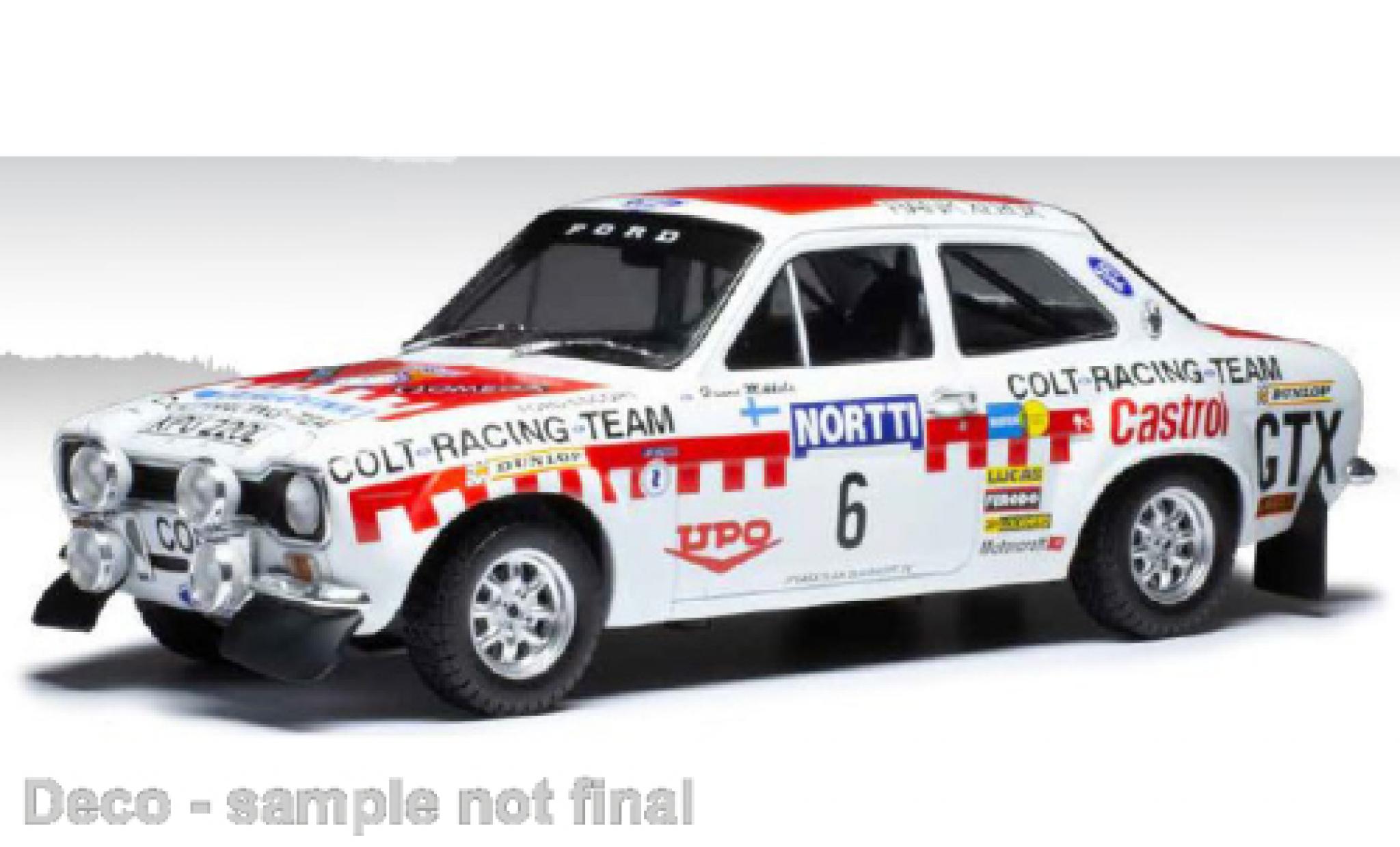 Ford Escort 1/18 IXO MK I RS 1600 No.6 1000 Lakes Rally 1973 modelauto