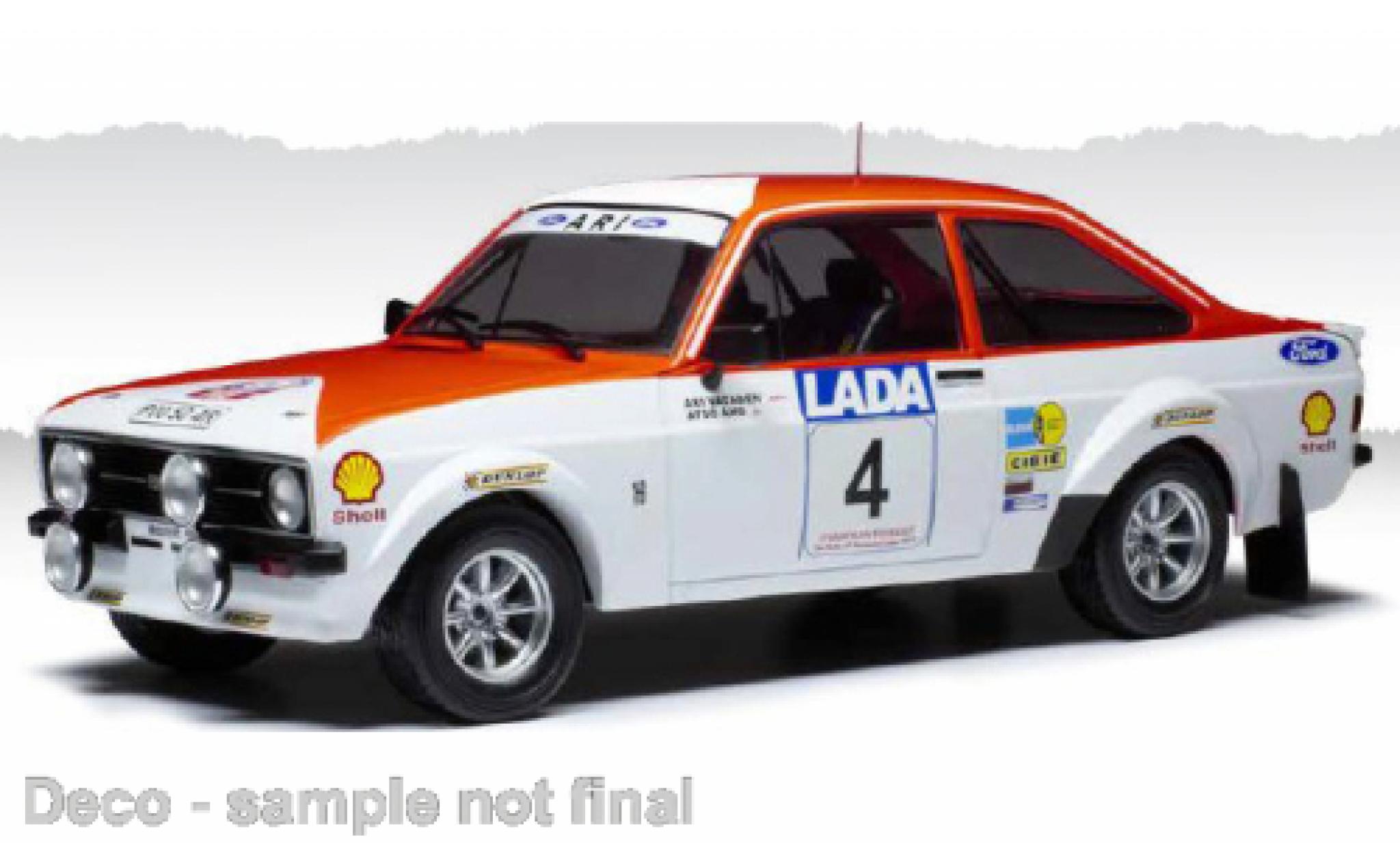 Ford Escort 1/18 IXO MK II RS 1800 No.4 1000 Lakes Rally 1977 modelauto