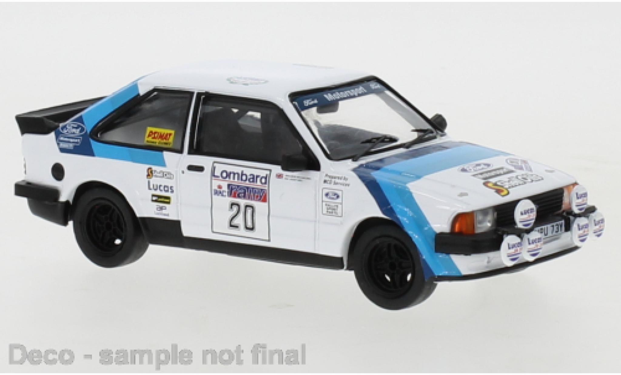 Ford Escort 1/43 IXO MKIII RS 1600i No.20 RAC Rally 1983 modelauto