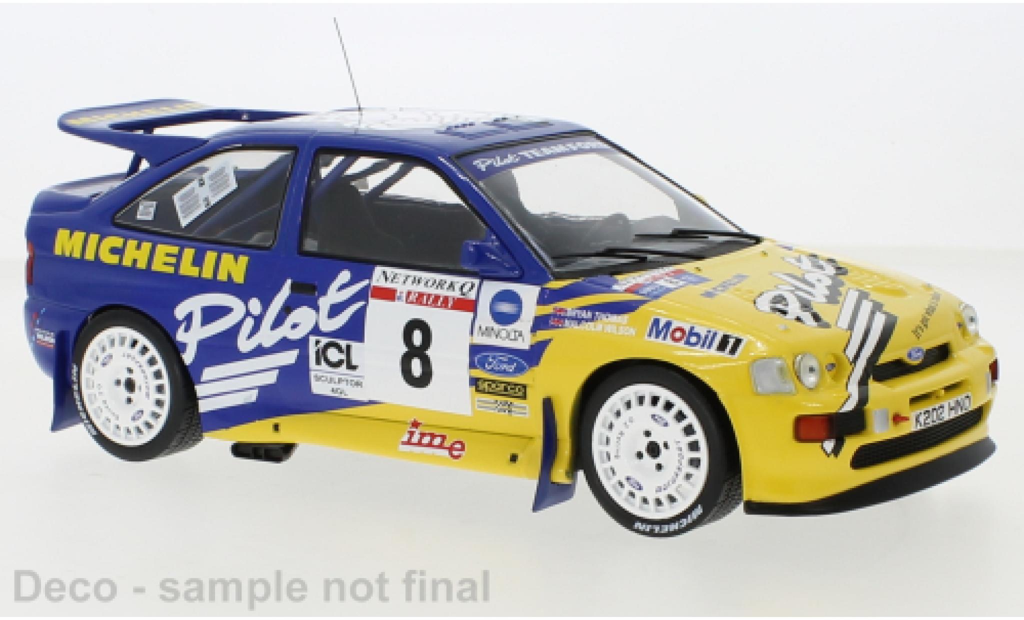 Ford Escort 1/18 IXO RS Cosworth No.8 Michelin Rallye WM RAC Rally 1993 modelauto