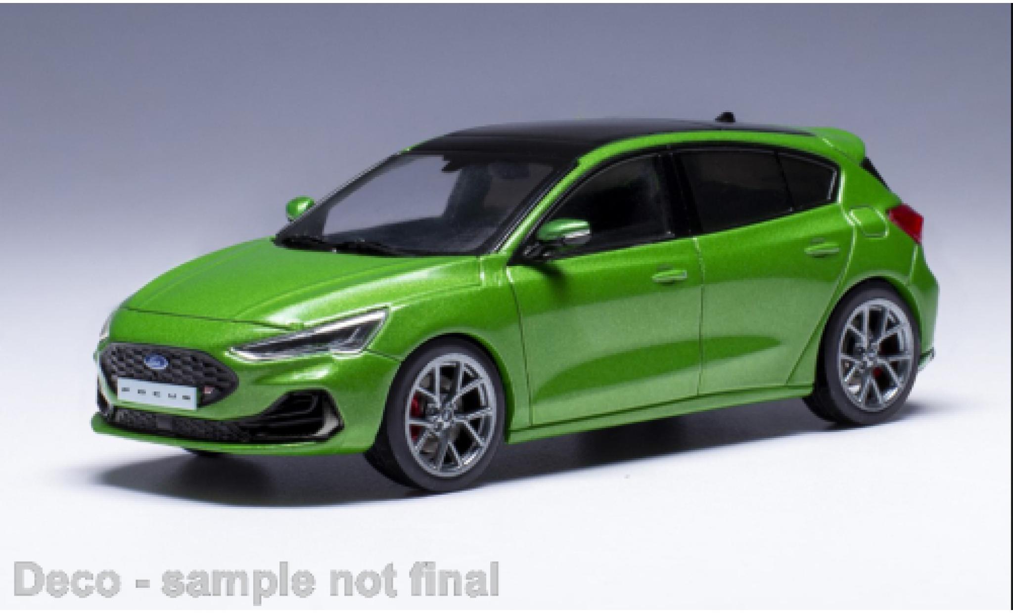 Ford Focus 1/43 IXO ST metallic groen 2022 modelauto
