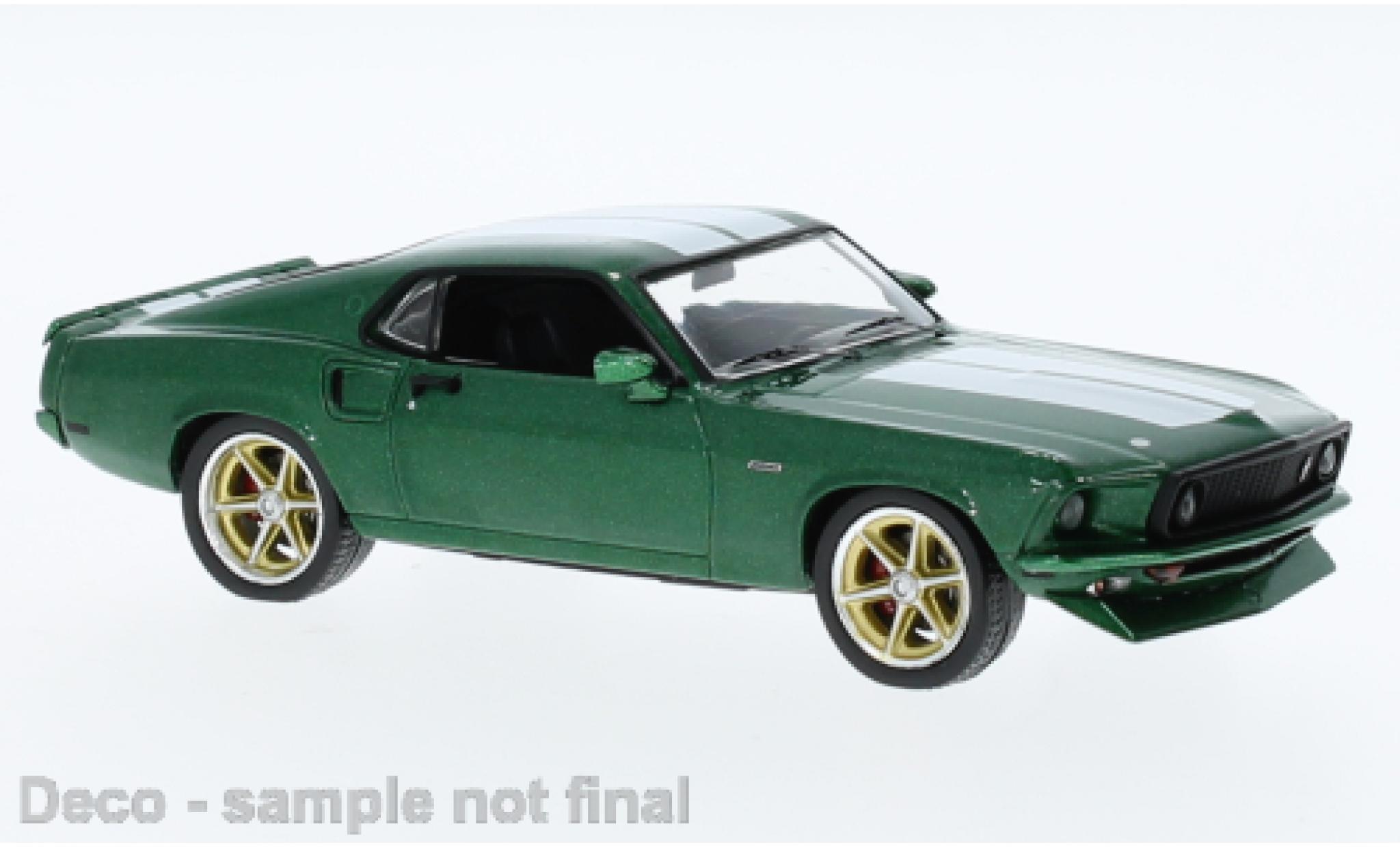 Ford Mustang 1/43 IXO Fastback metallic groen 1969 modelauto