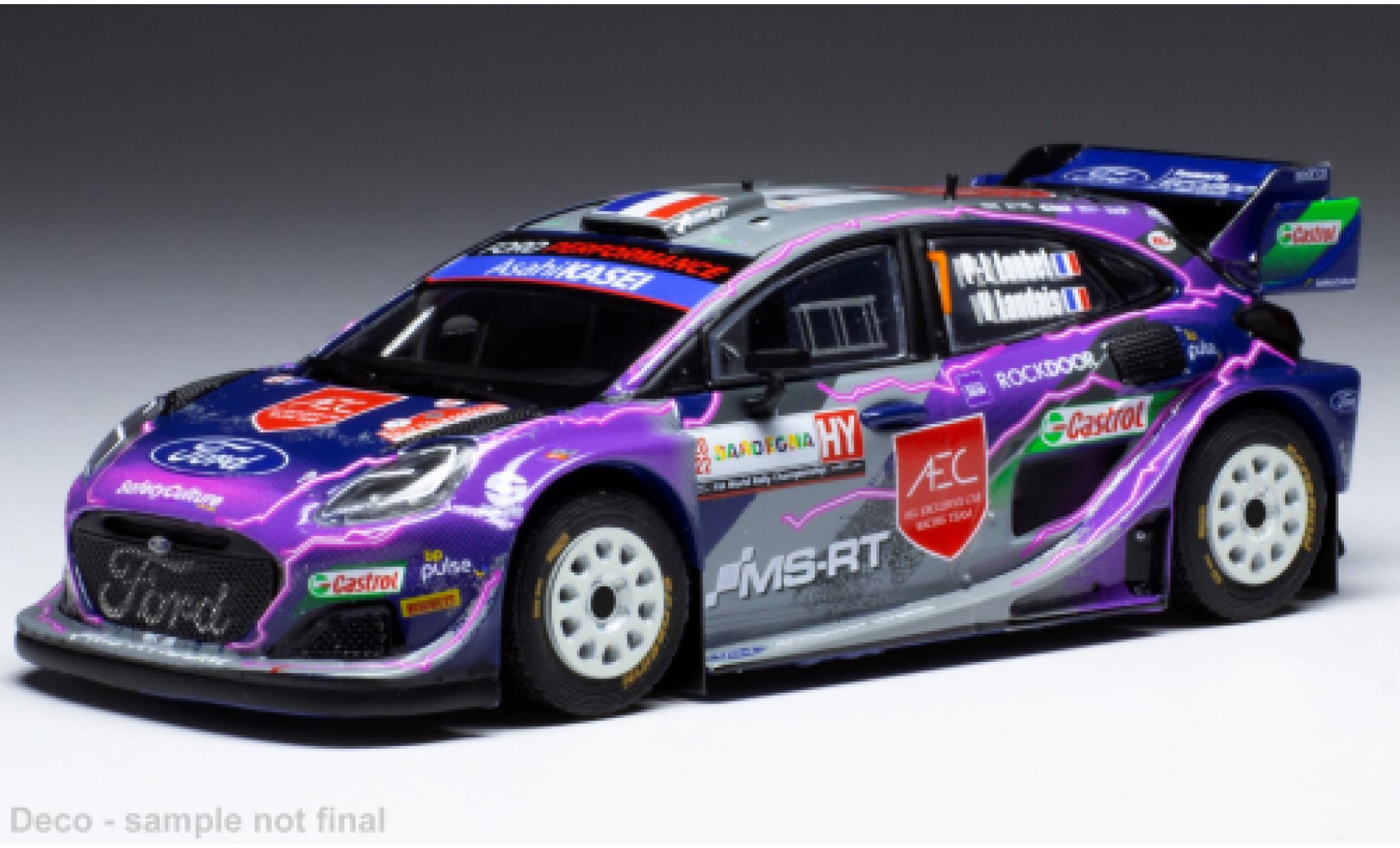 Ford Puma 1/43 IXO Rally1 No.7 WRC Rallye Sardinien 2022 modelauto