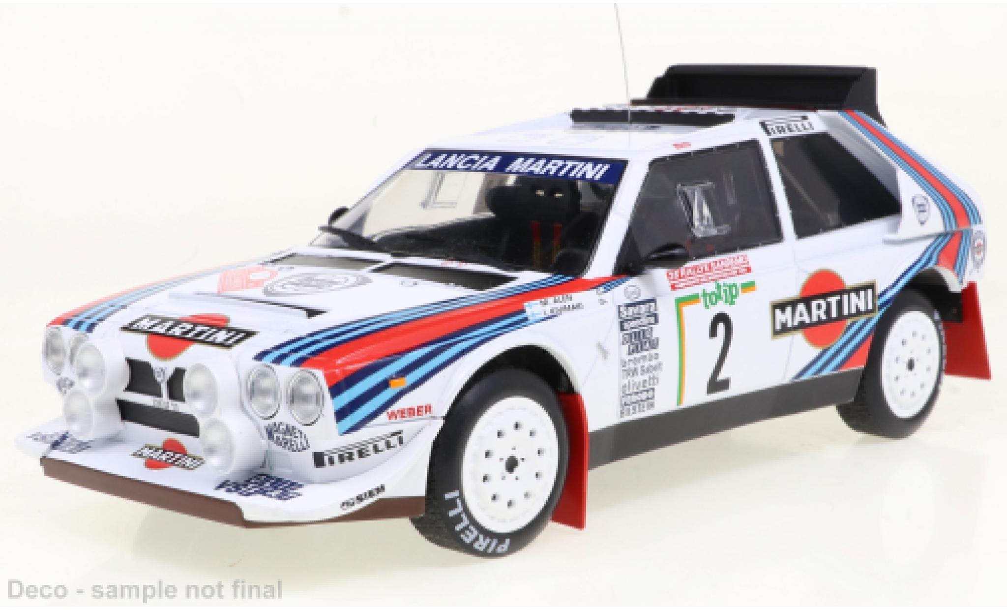 Lancia Delta 1/18 IXO S4 No.2 Rally San Remo 1986 modelauto