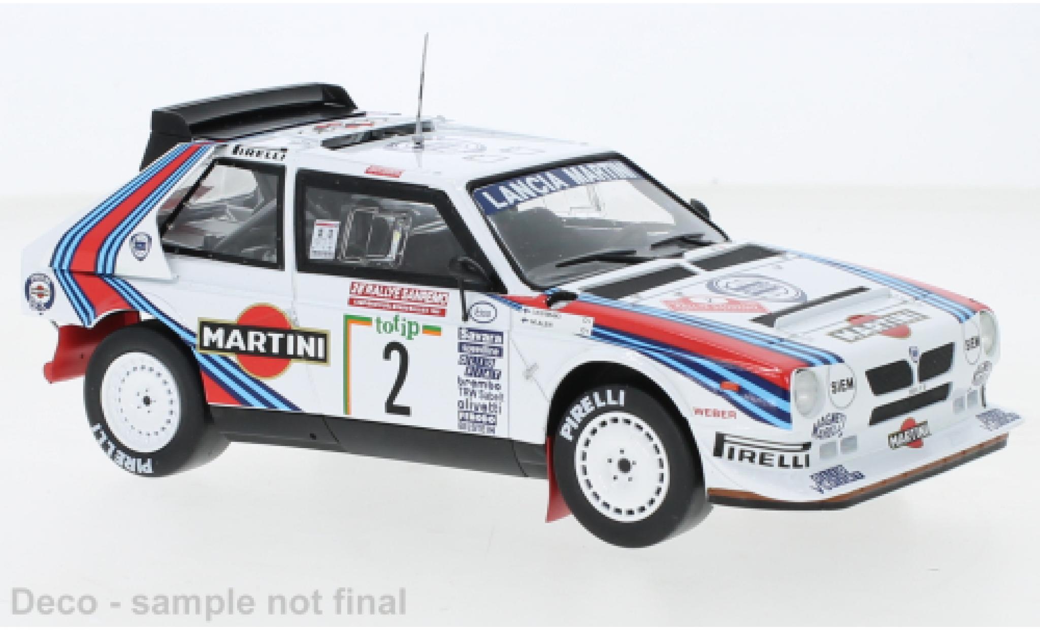 Lancia Delta 1/24 IXO S4 No.2 Rallye WM Rally San Remo 1986 modelauto